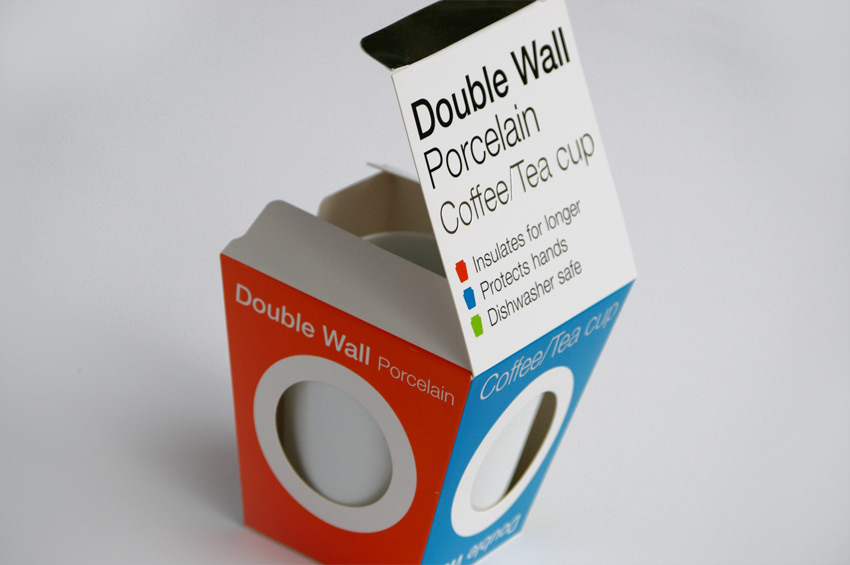 Cameron Snelgar Product, Package & Graphic Design - Double Wall Porcelain  Coffee/Tea Cup