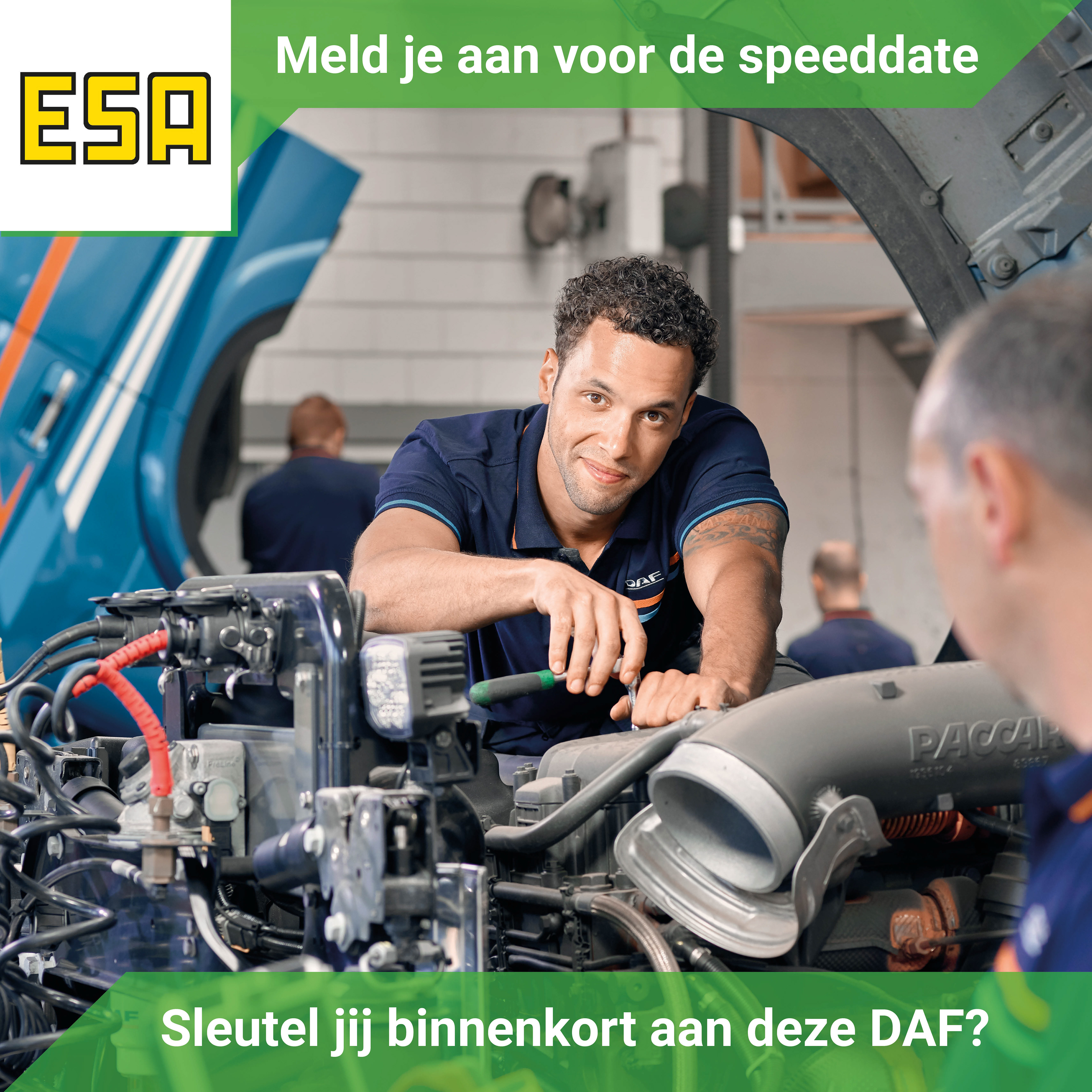 Ontwerp, met stock foto van DAF