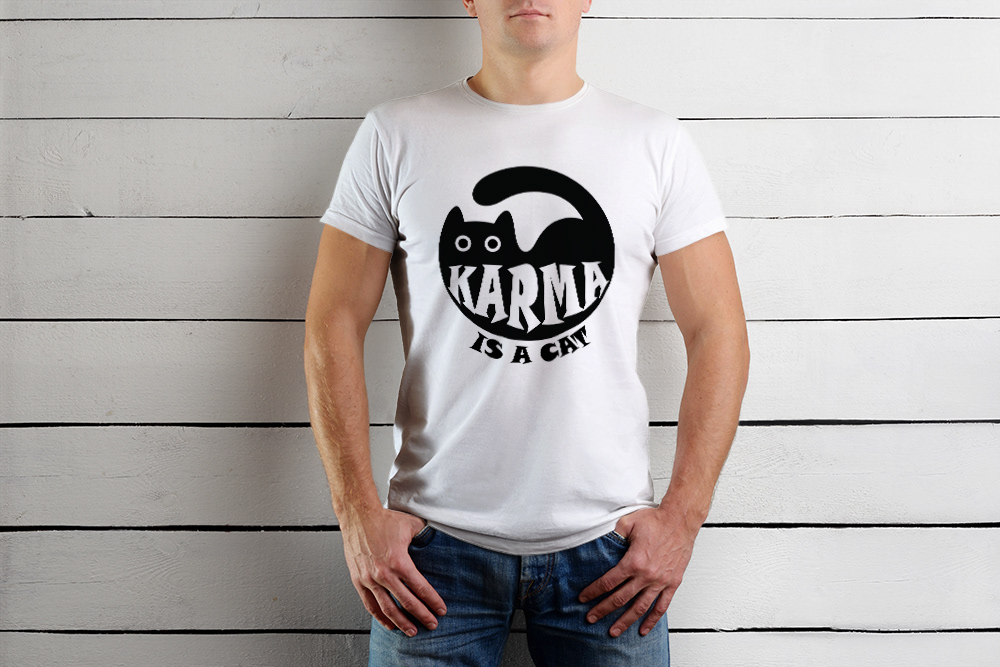 Karma is a Cat Illustration