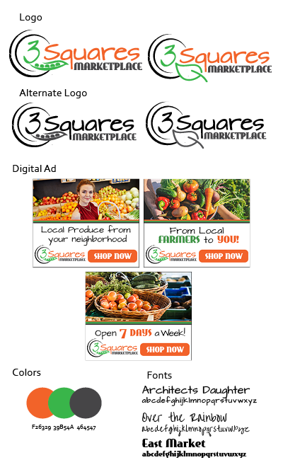 3 Squares Marketplace Branding