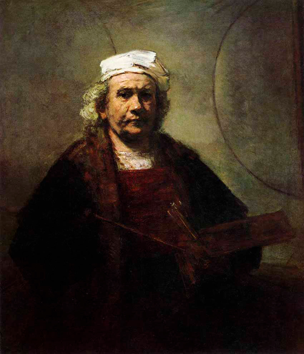 Autorretrato con dos círculos, 1669, óleo sobre lienzo, 114,3 x 94 cm, Londres, Kenwood House.