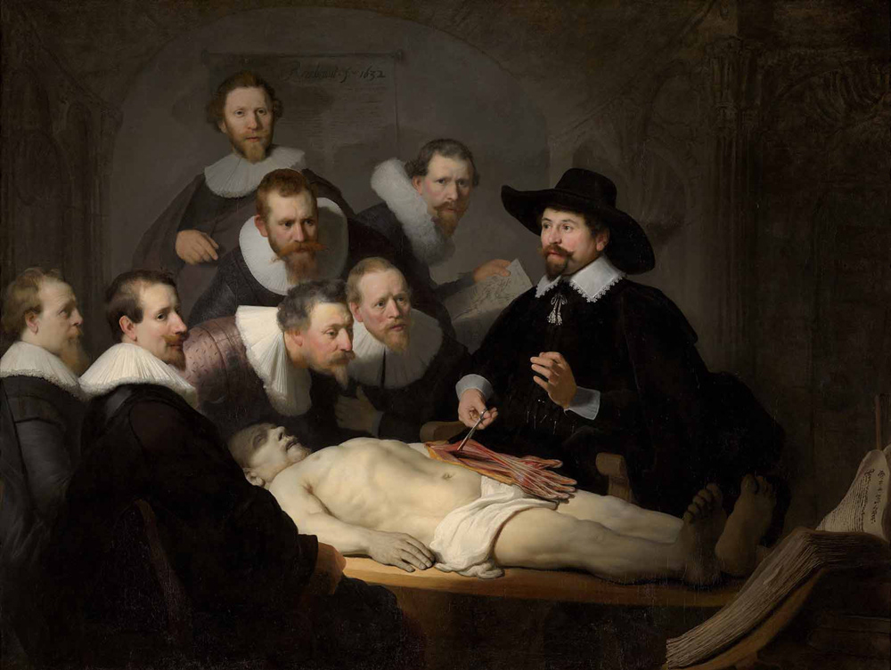 ítulo original: Anatomische les van Dr. Nicolaes Tulp Museo: Mauritshuis, La Haya (Países Bajos) Técnica: Óleo (169,5 × 216,5 cm.)