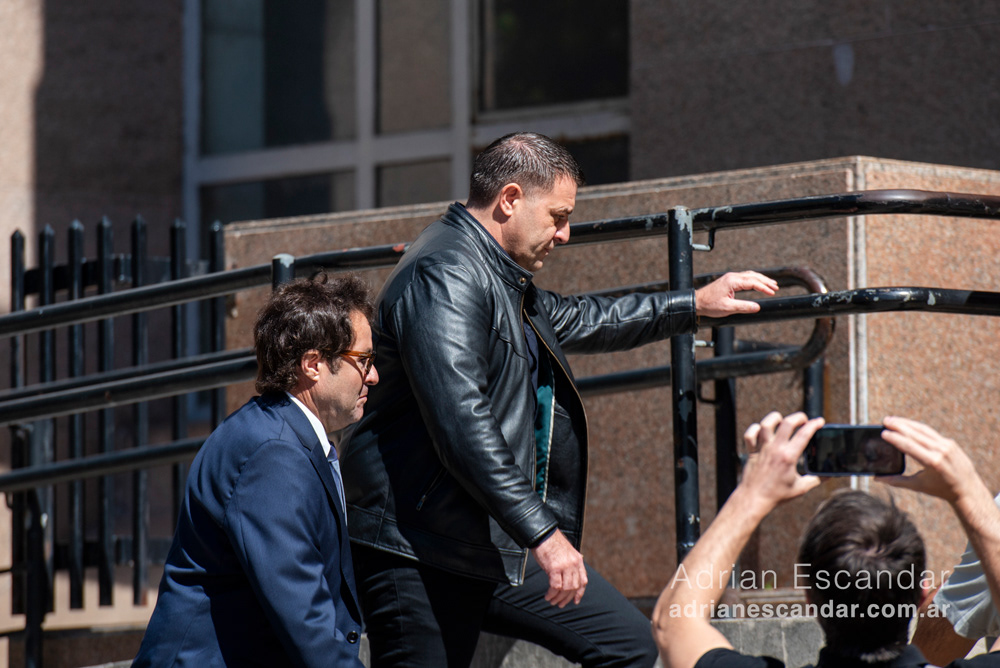 Pablo Toviggino llegando a los tribunales.