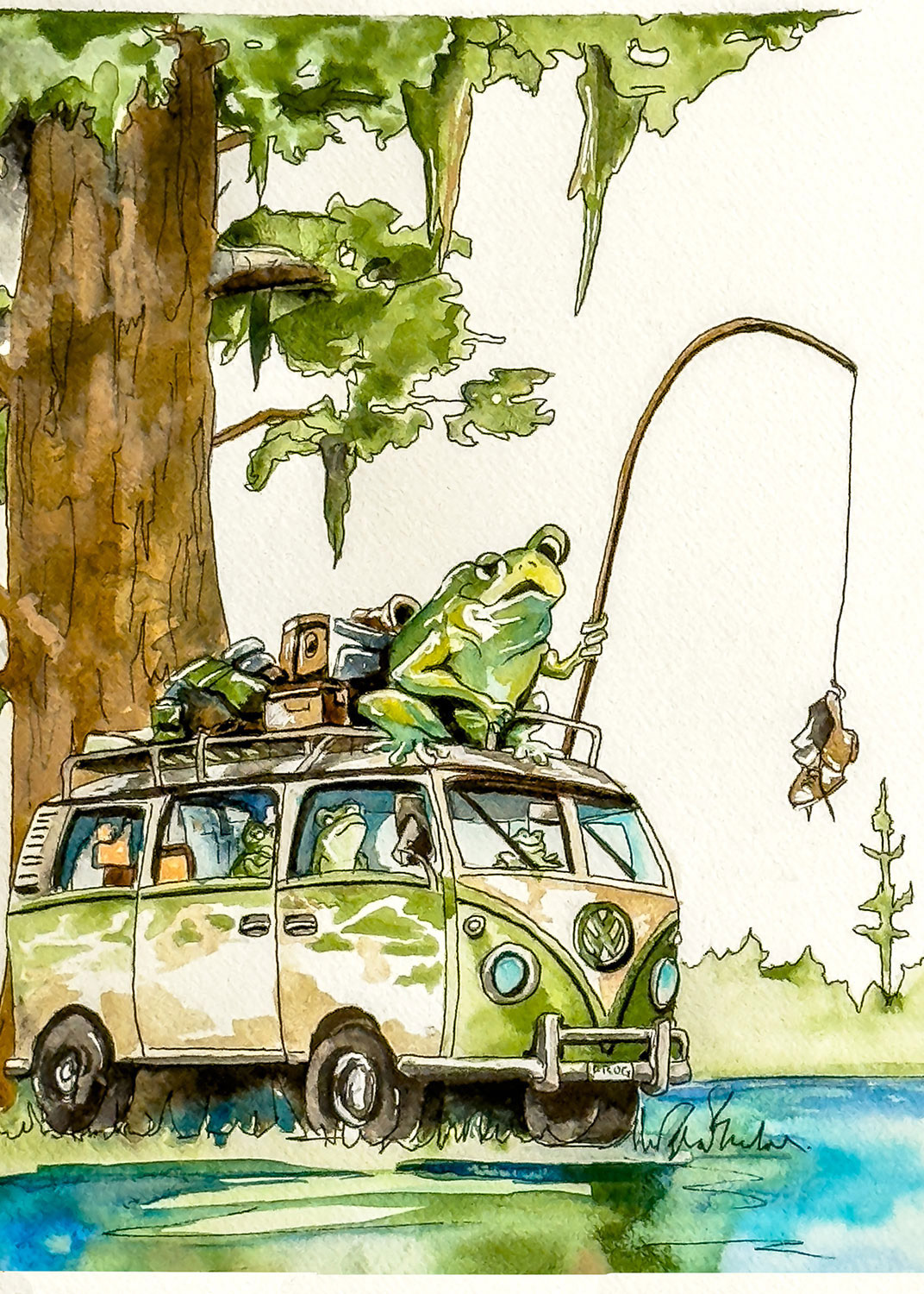 Nomadic Frogs Ink on Paper