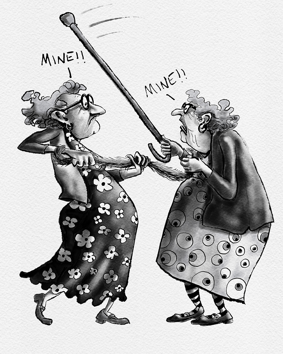 Two Grannies Fighting