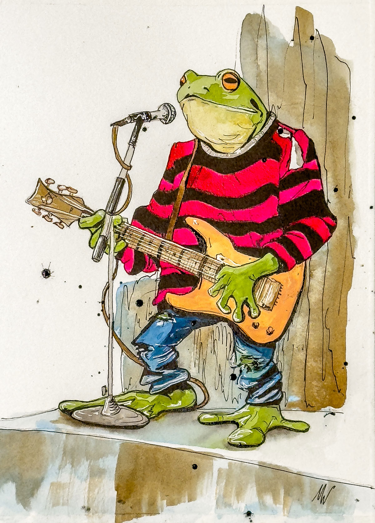 Frog Nirvana Ink on Paper