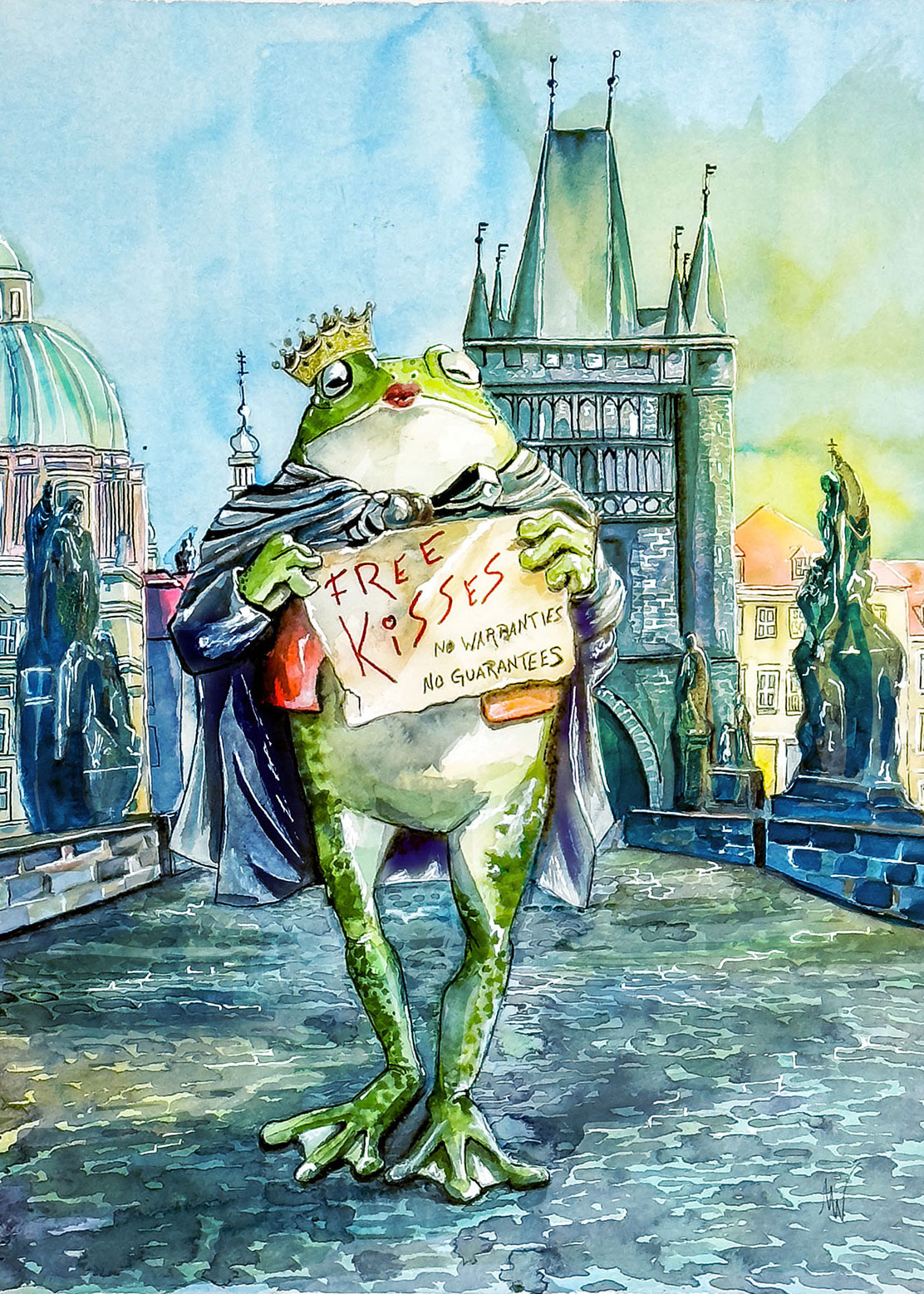 Frog Prince Ink on Paper