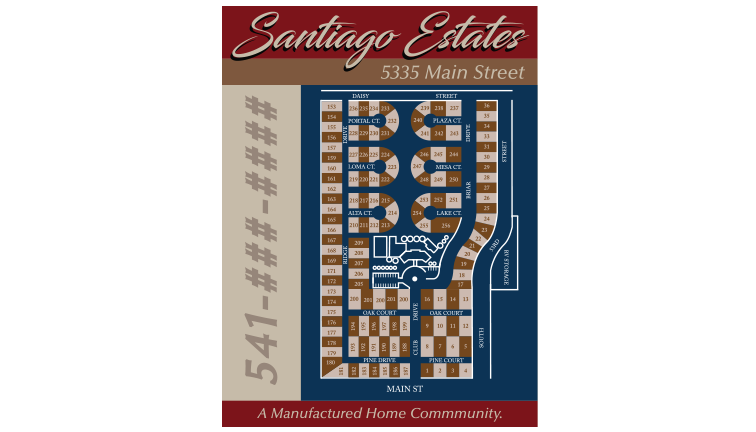 Santiago Community Map Sign