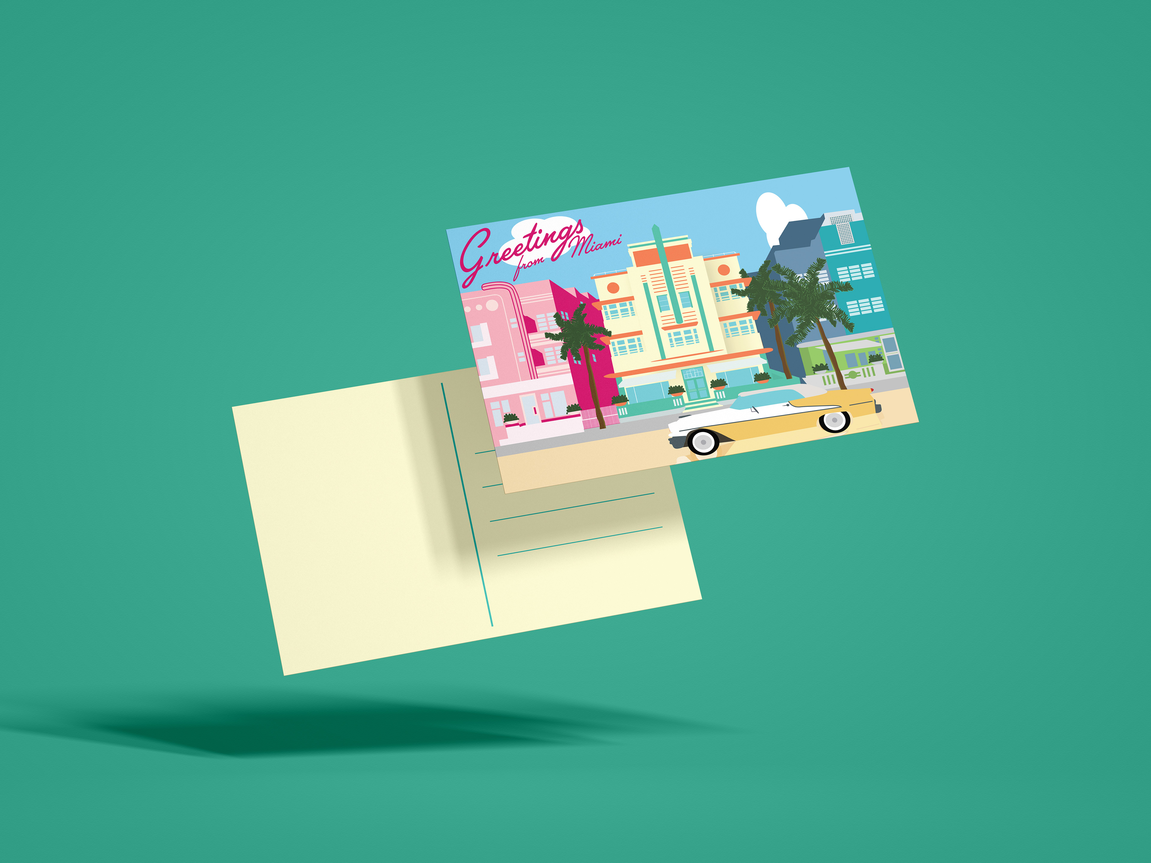 South Beach Miami Postcard
