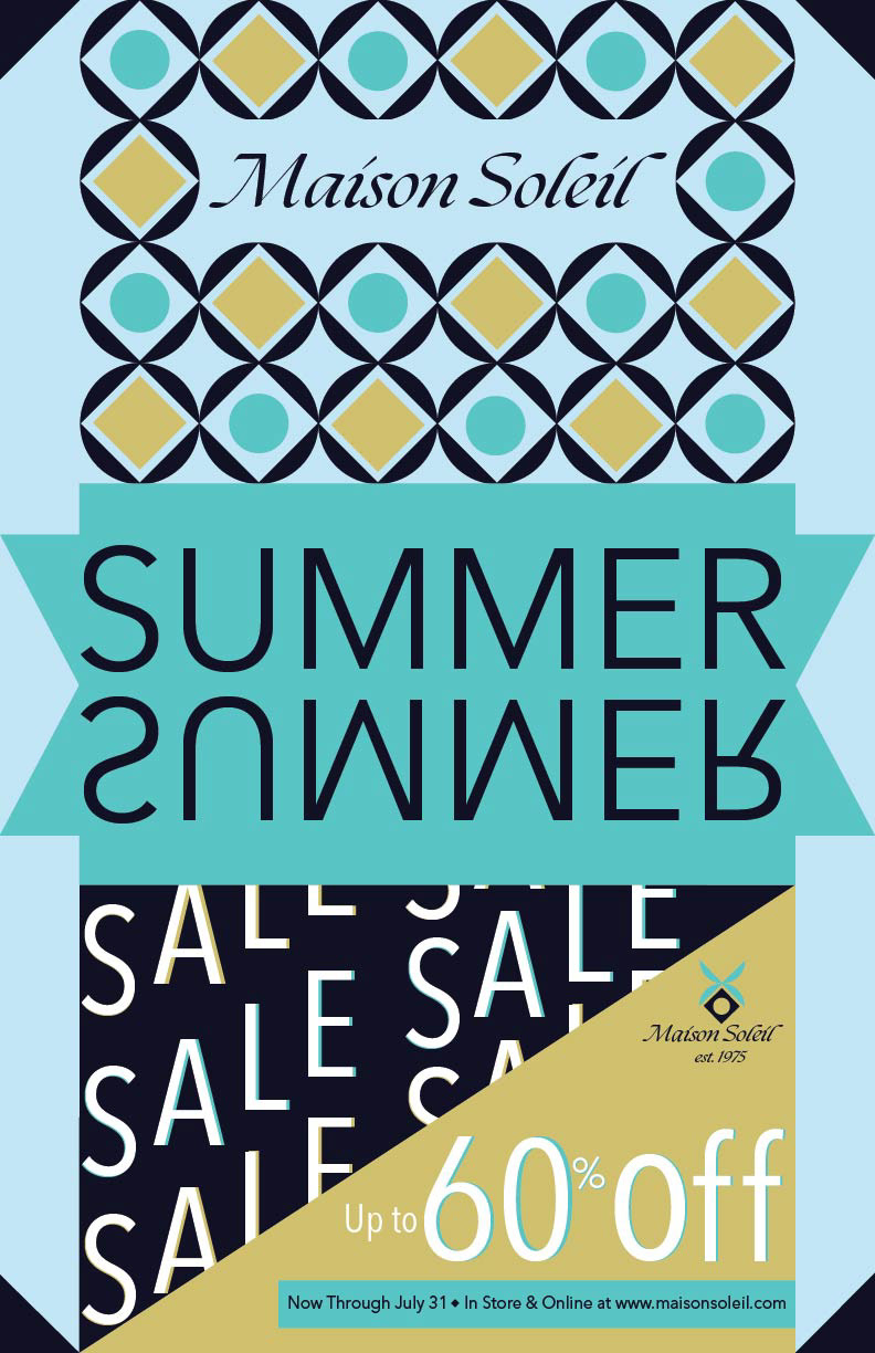 Maison Soleil's Summer Sale Promotional Poster
