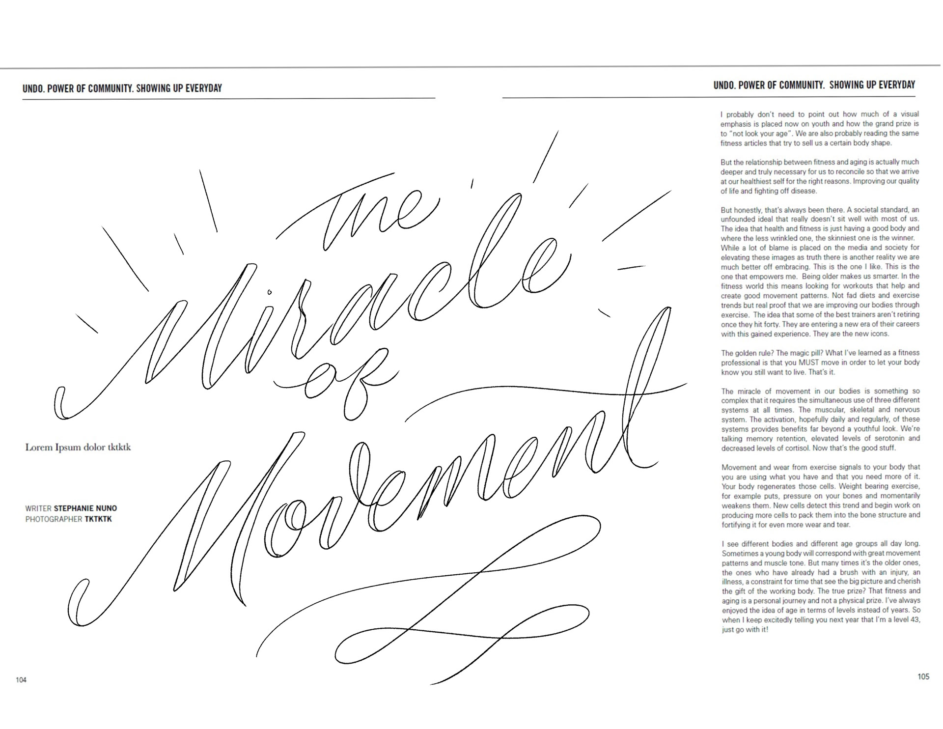 First Option was to have a soley lettering based treatment,