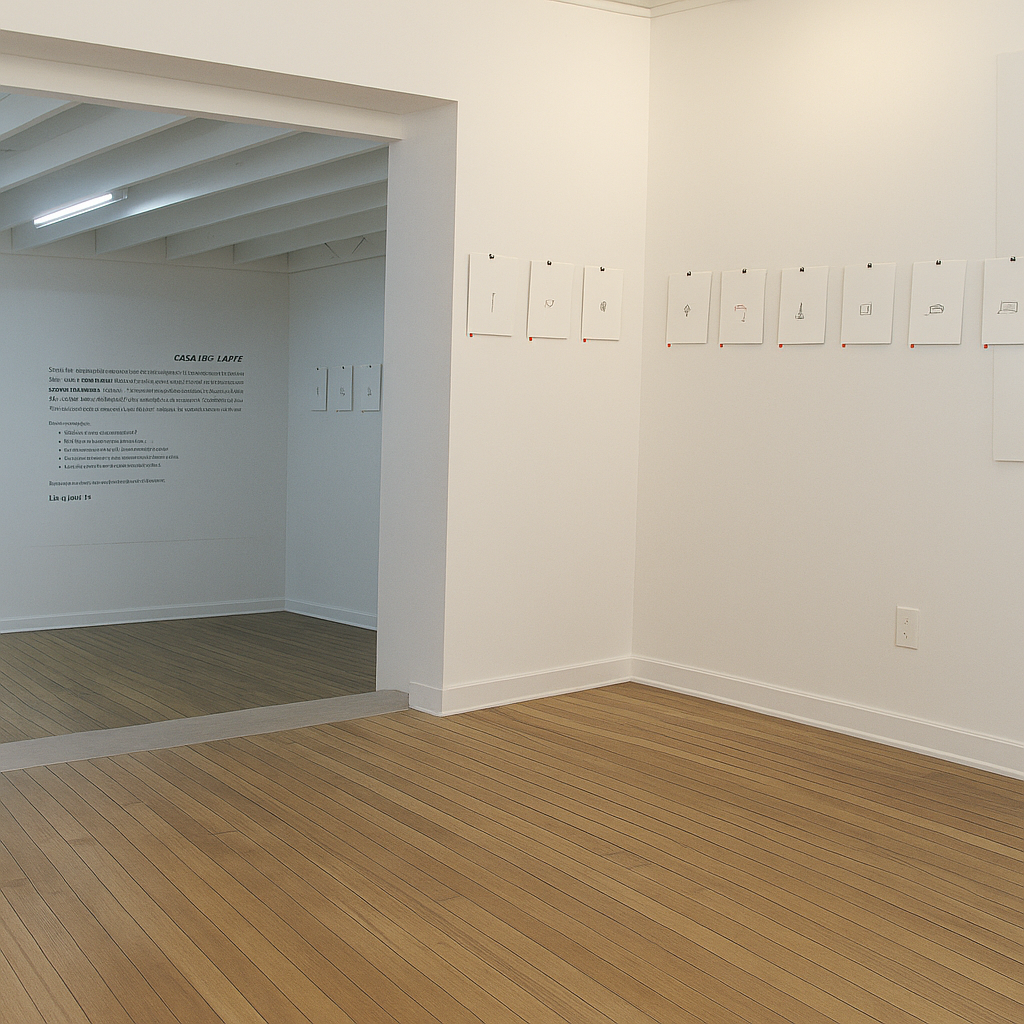 Mockup II de montaje en la Galería de Cooperartes