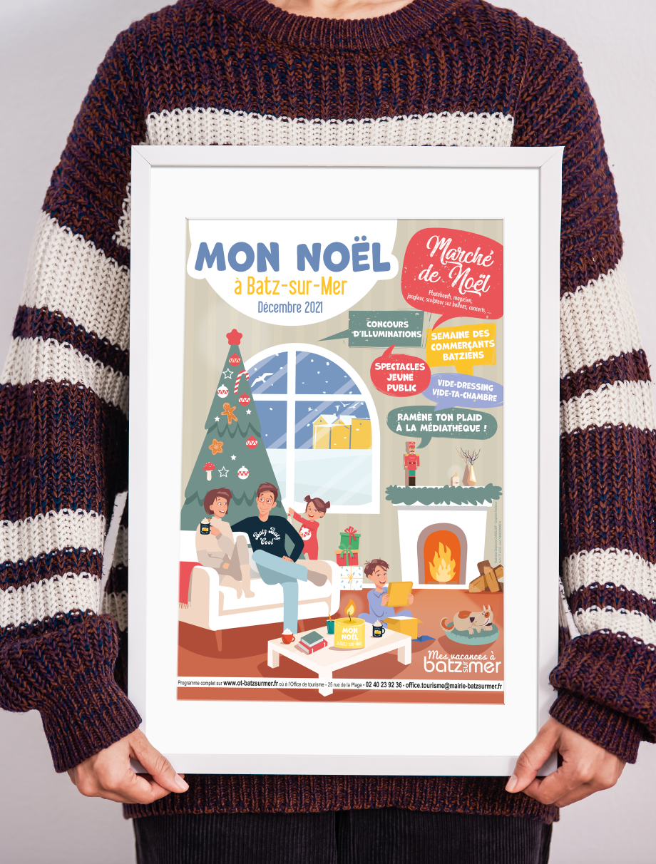 Illustration Marché de Noël / Ville Batz-Sur-Mer