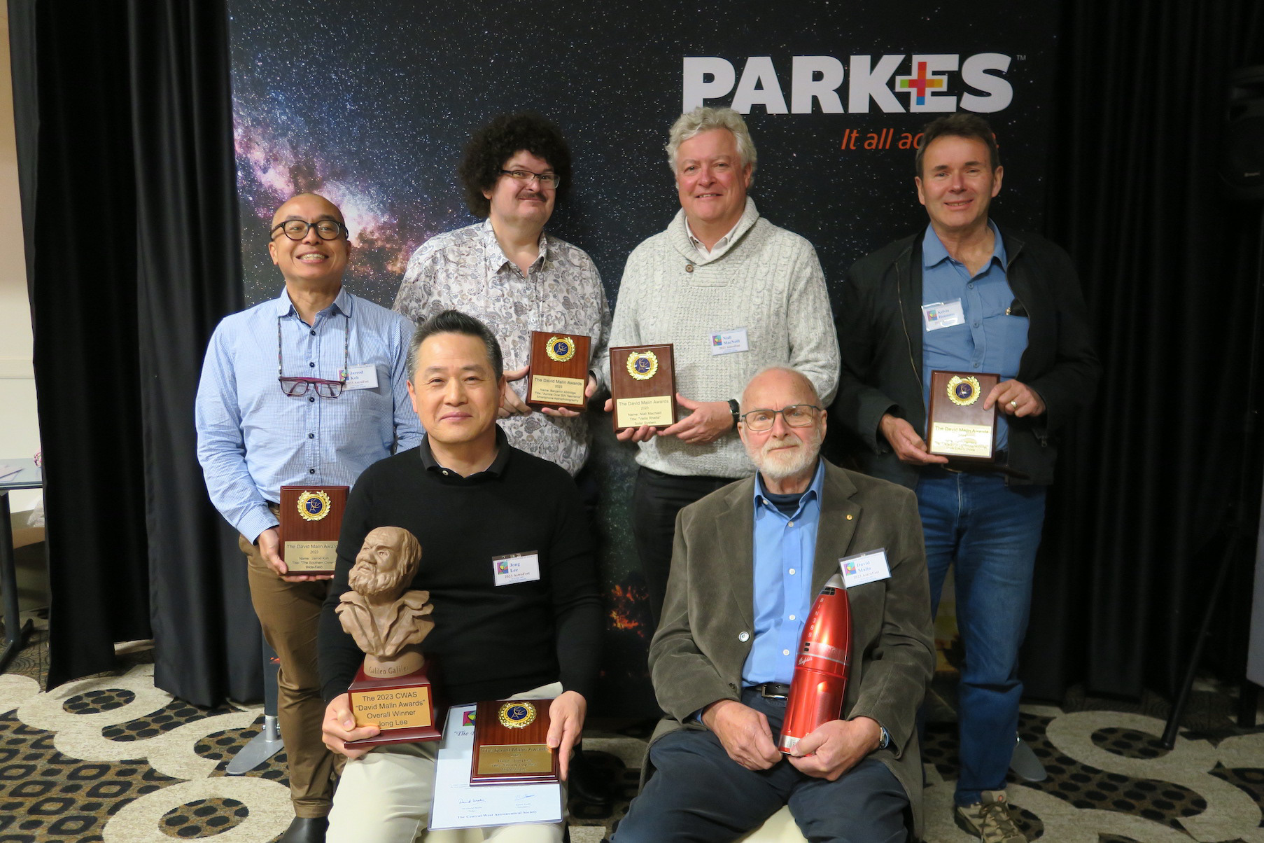 The category winners with Dr David Malin