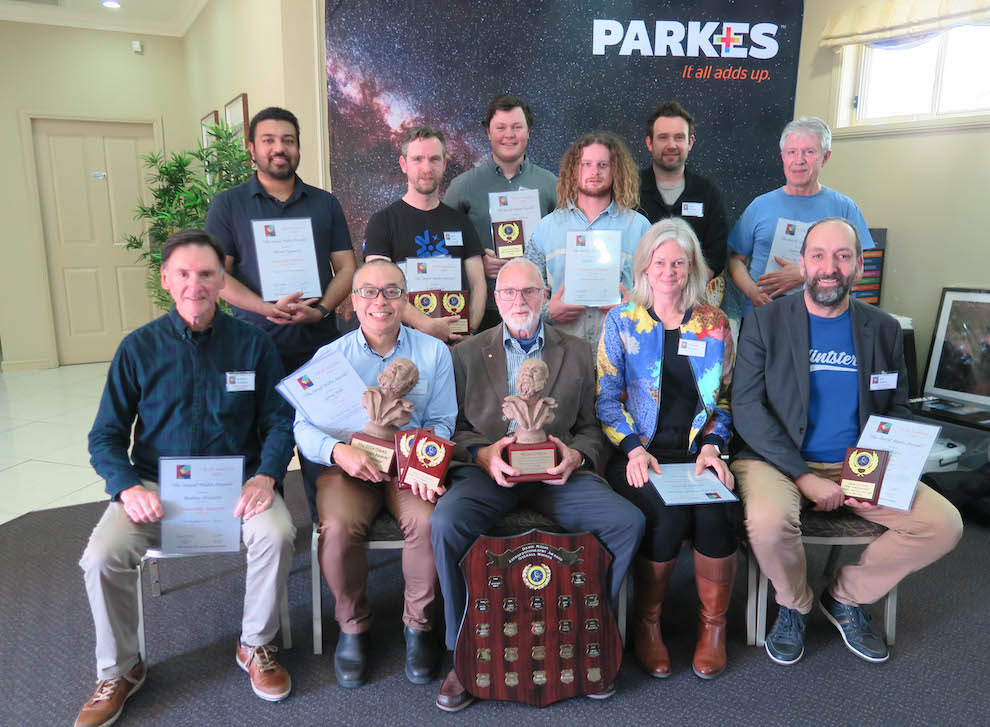All of the award recipients who were presnet, with Dr David Malin