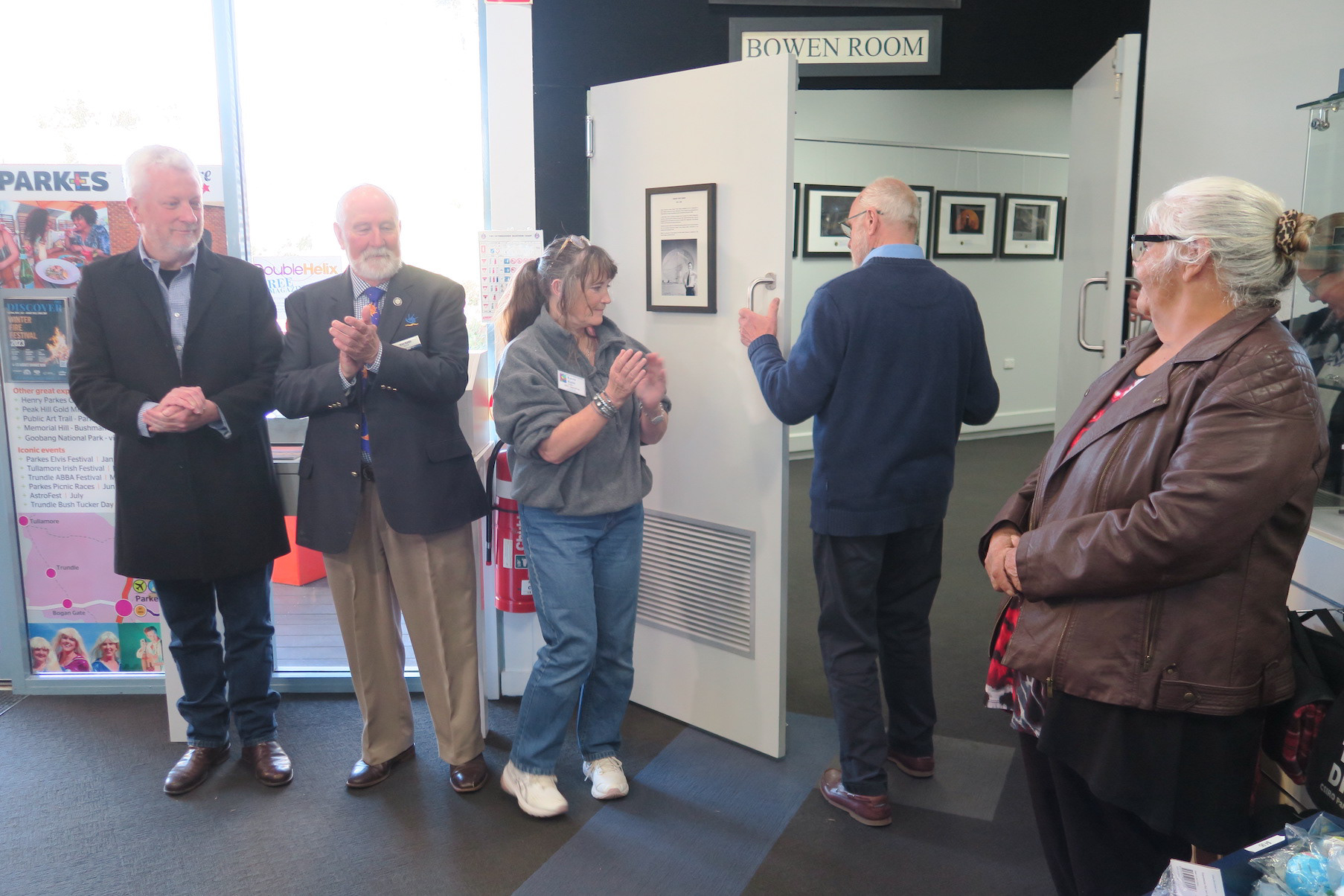 Dr David Malin declared the exhibition open