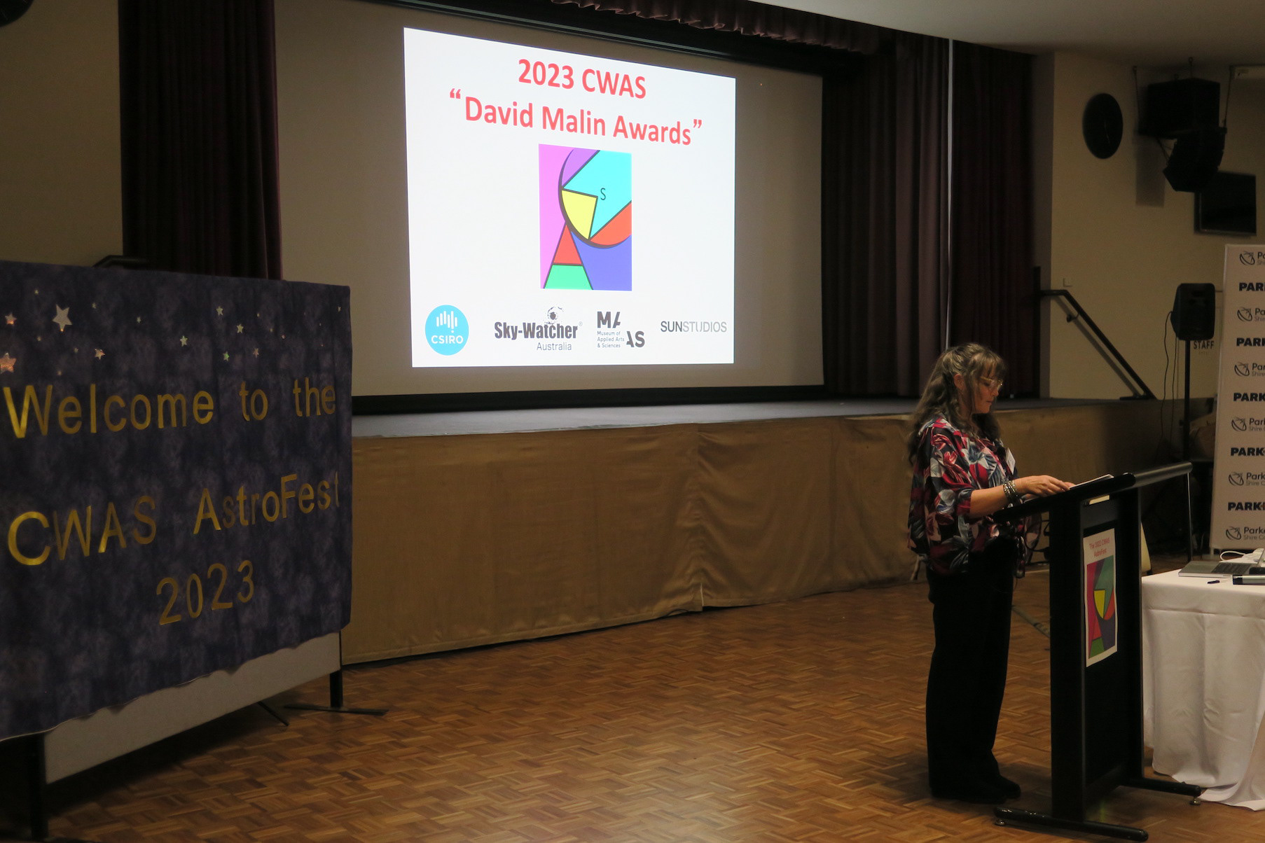 CWAS President, Karen Kable, welcomed the invited dignitaries to the AstroFest
