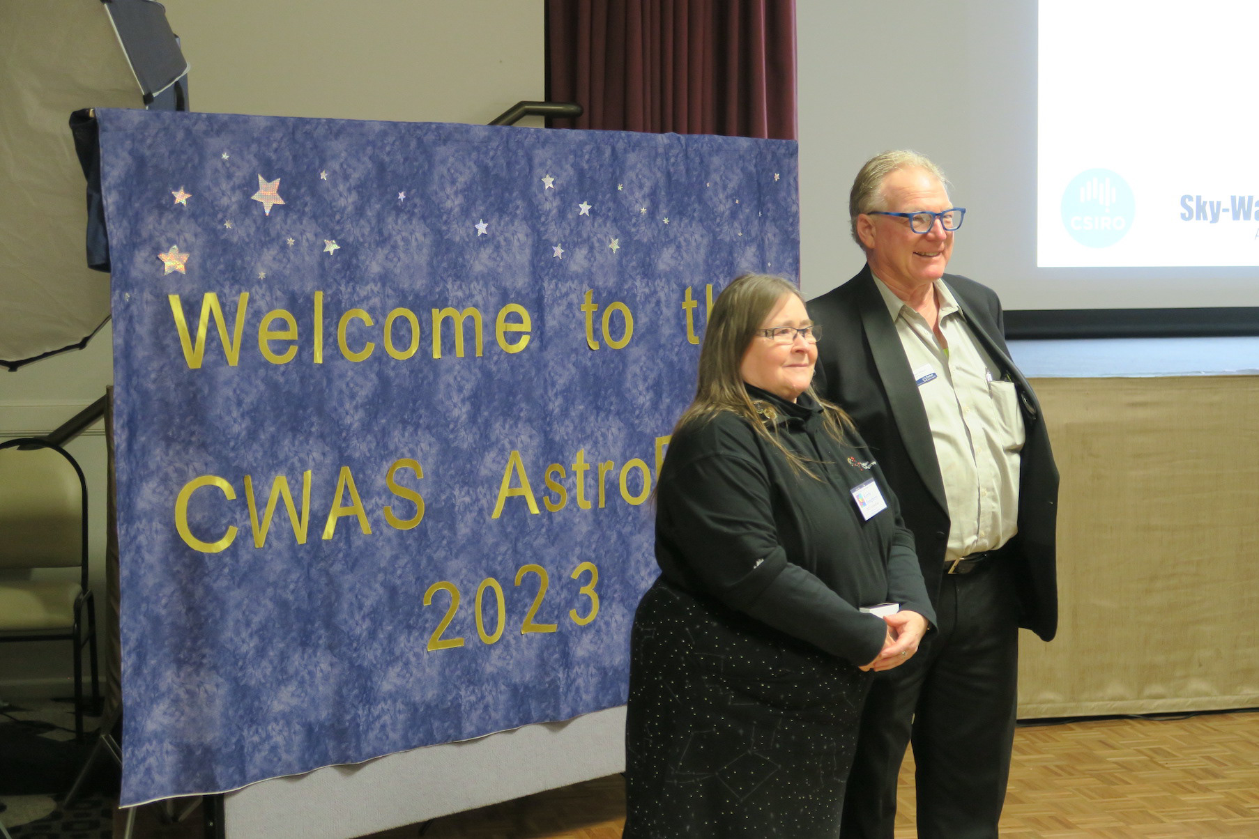 Cr Glenn Wislon presented Kerrie Dougherty with a special Henry Parkes Medallion