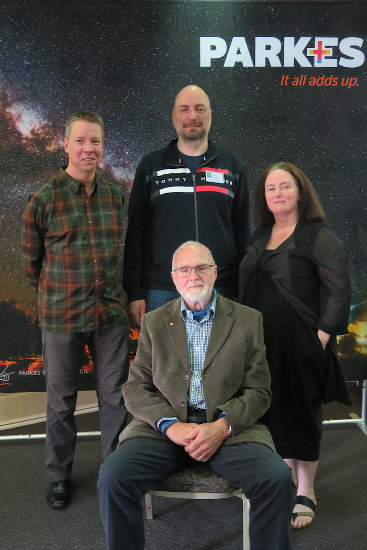 The DMA Judges with Dr David Malin. L-R: Phil Hart (2021-2023), Alex Cherney (2021-2024), and Selena Simpson (2024)