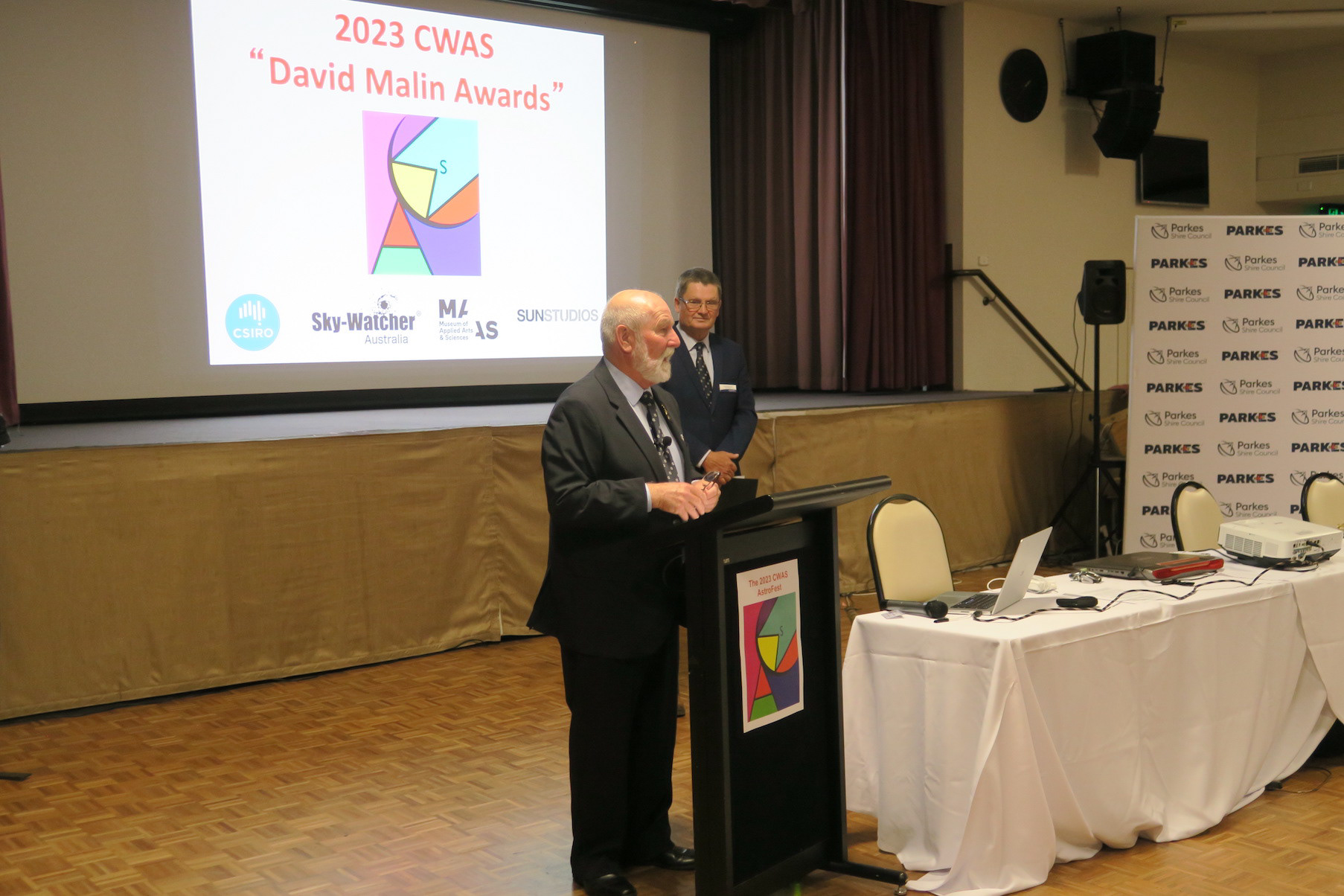Parkes Mayor, Cr Ken Keith, welcomed the AstroFest guests to Parkes