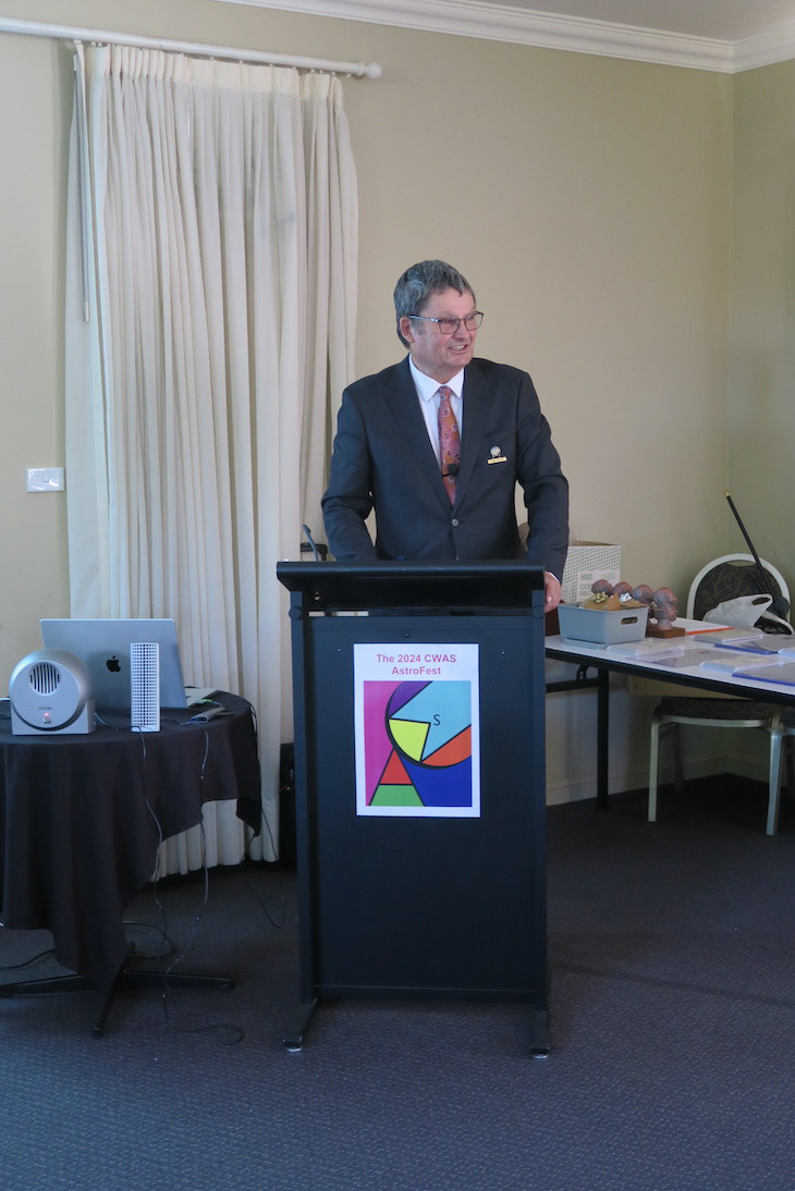 Mayor Westcott, presented the specia guests Parkes medallions