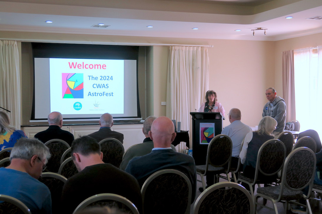 CWAS President, Karen Kable, welcomed everyone to the 2024 CWAS AstroFest