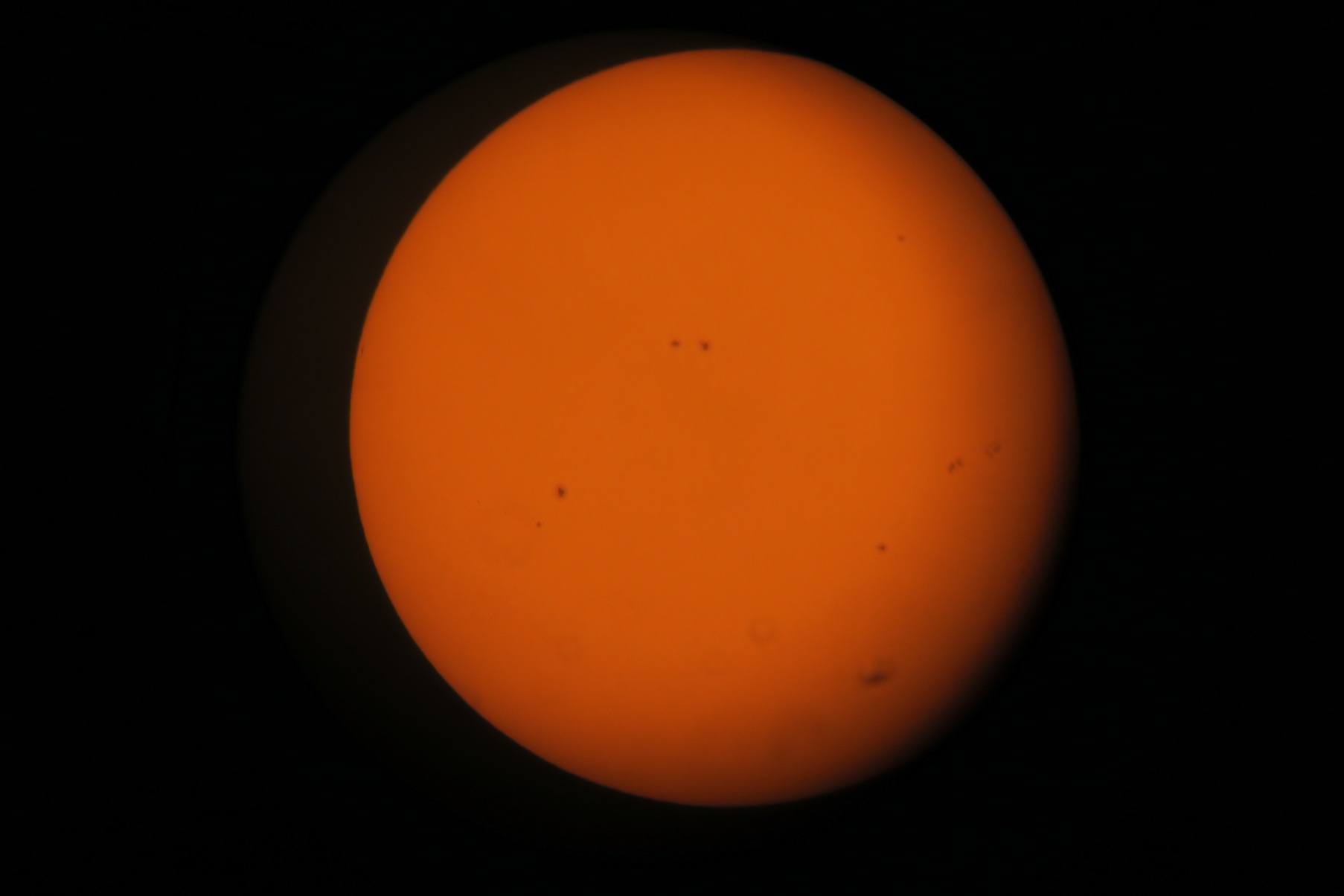 The view of Sun through John Zimmer's telescope
