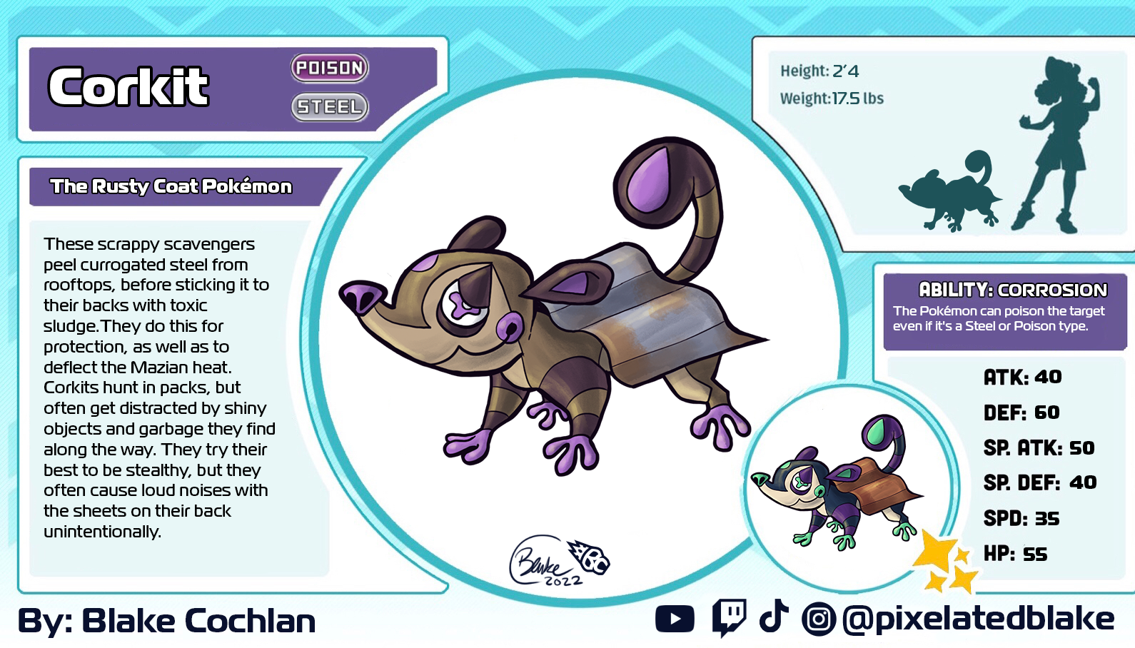 Fakemon Character Design: Corkit