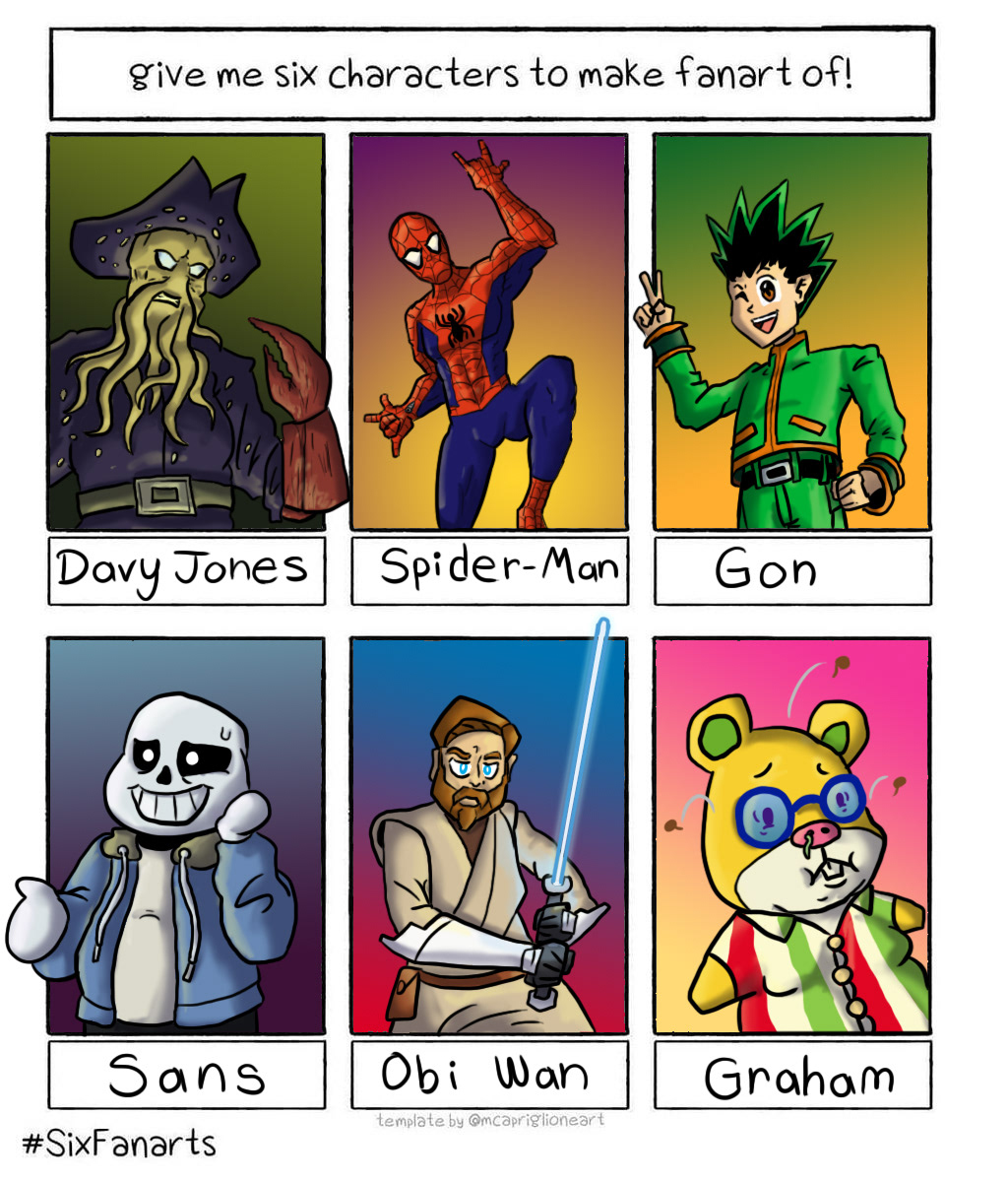 Six Fanarts Challenge