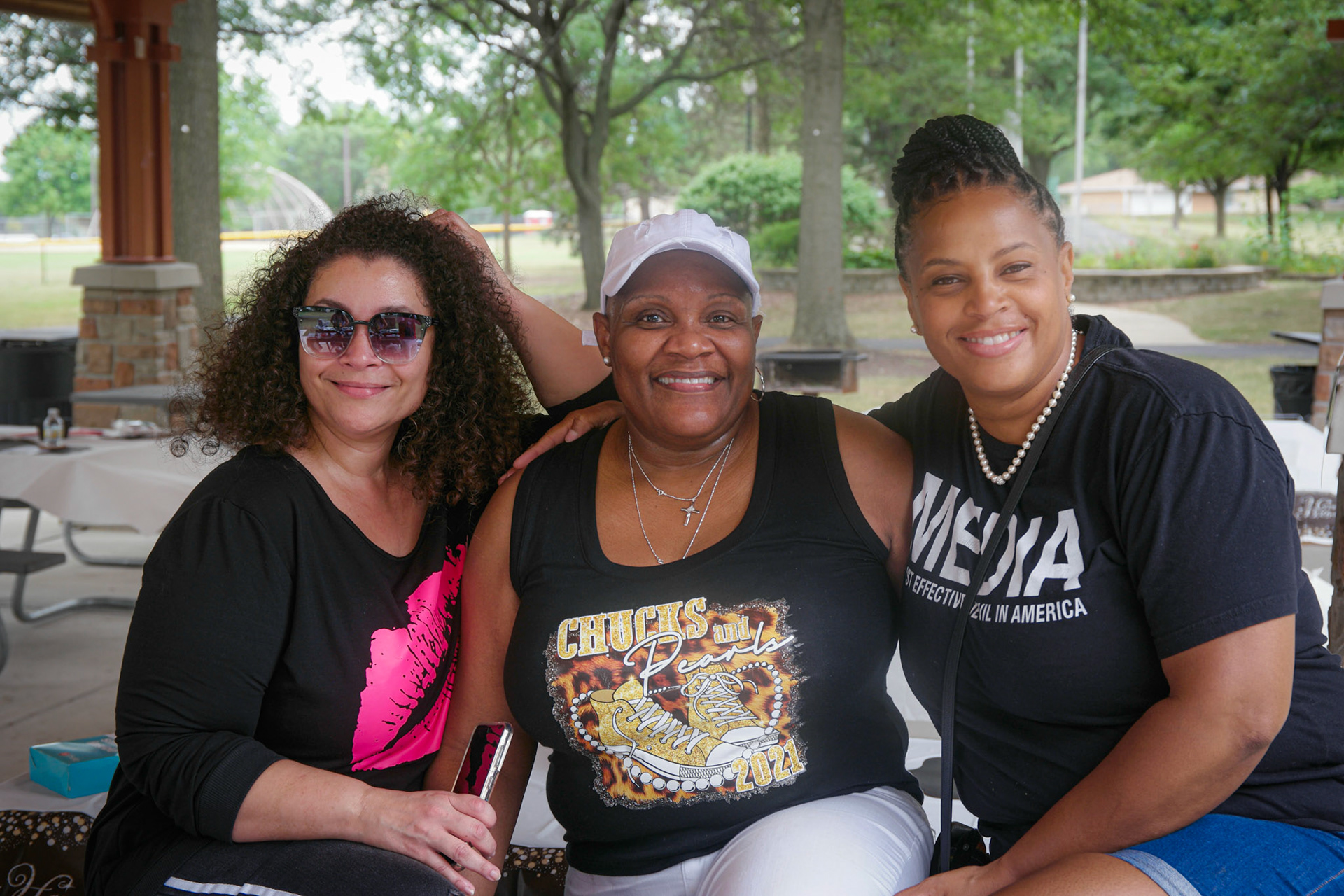 Tracie, Felicia, and Maria (right to left)