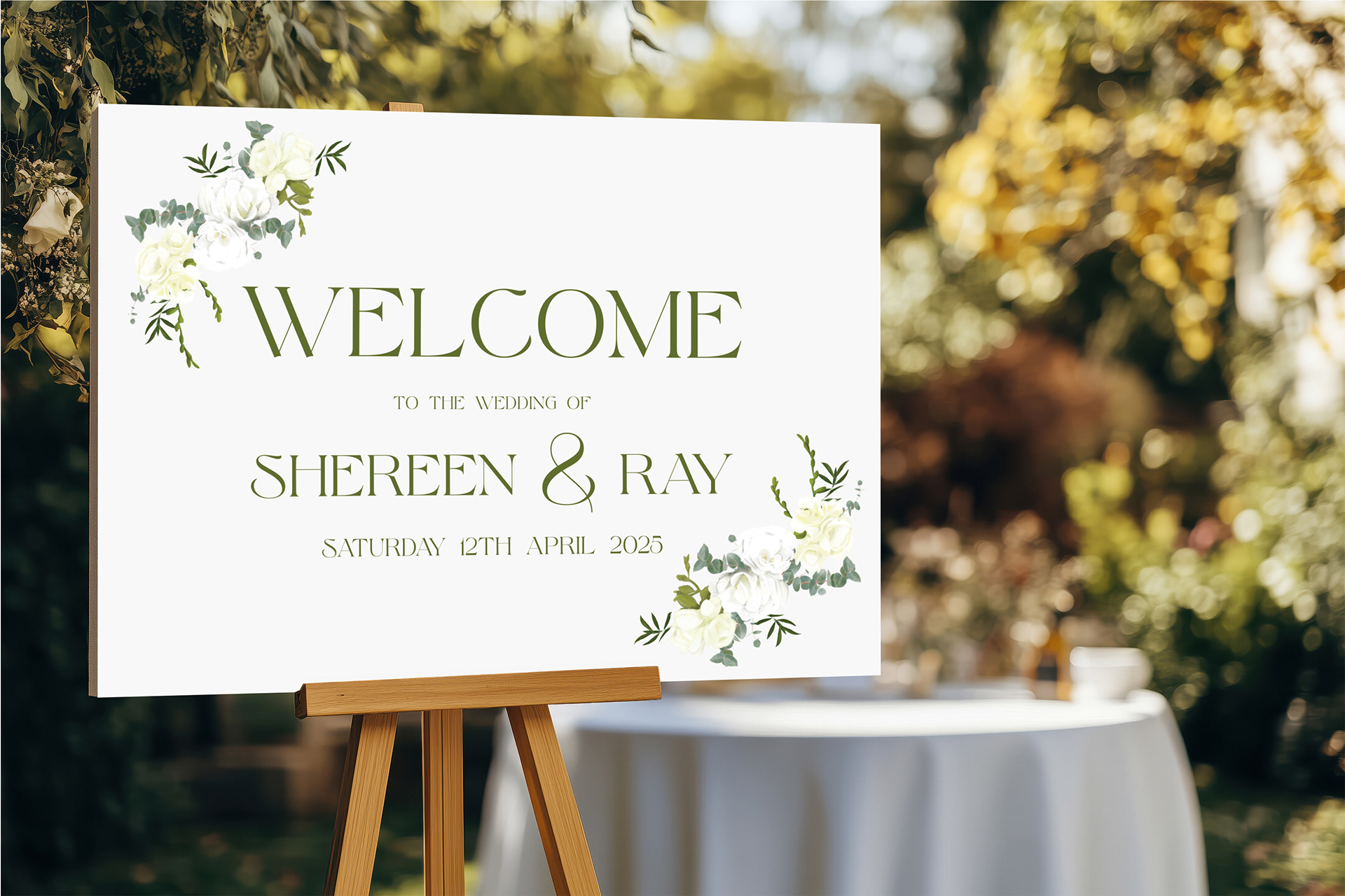 Welcome Board - handprinted artwork