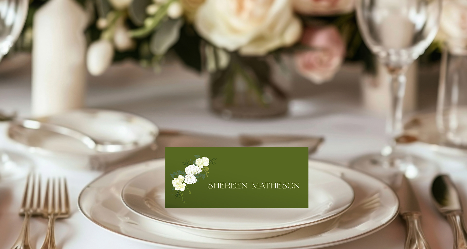 floral artwork - Placecard