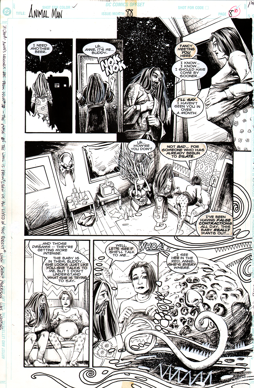 Animal Man #88, Inks over Fred Harper