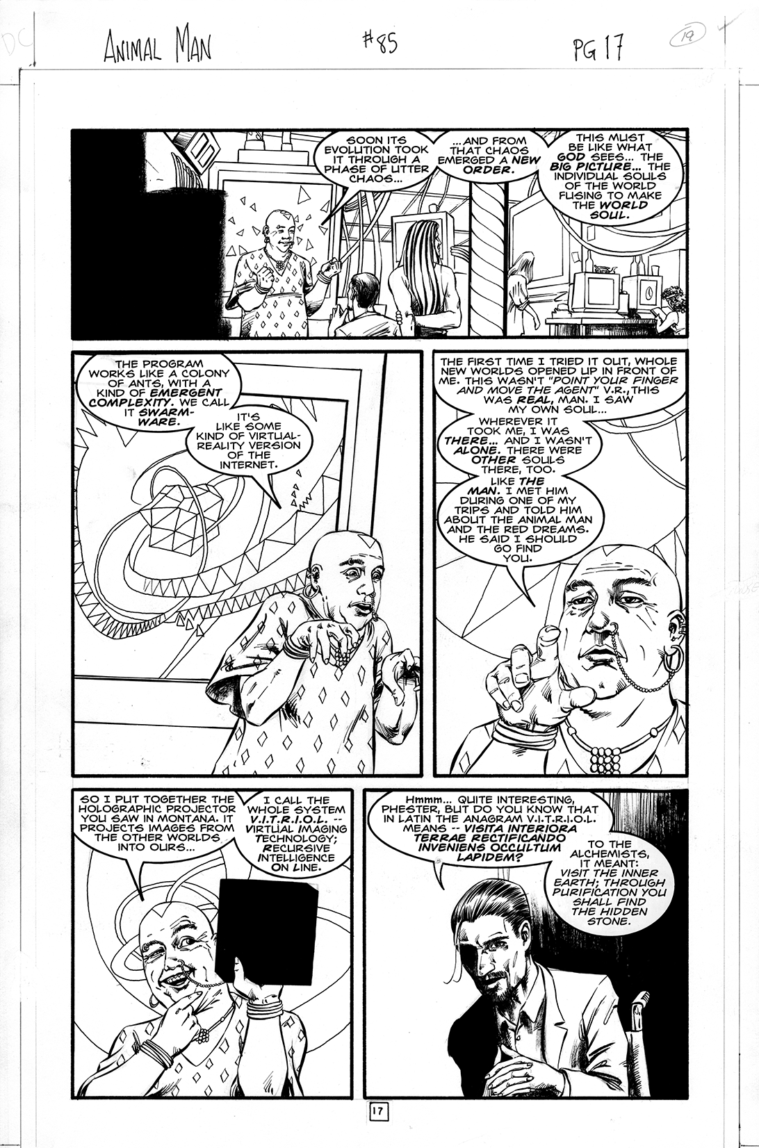 Animal Man #85, Inks over Fred Harper