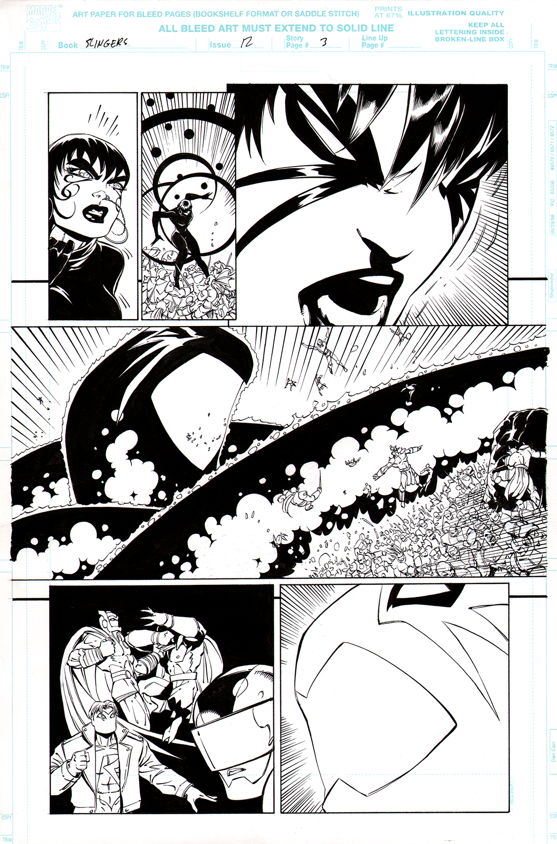 Slingers #12, Inks over Javier Saltares
