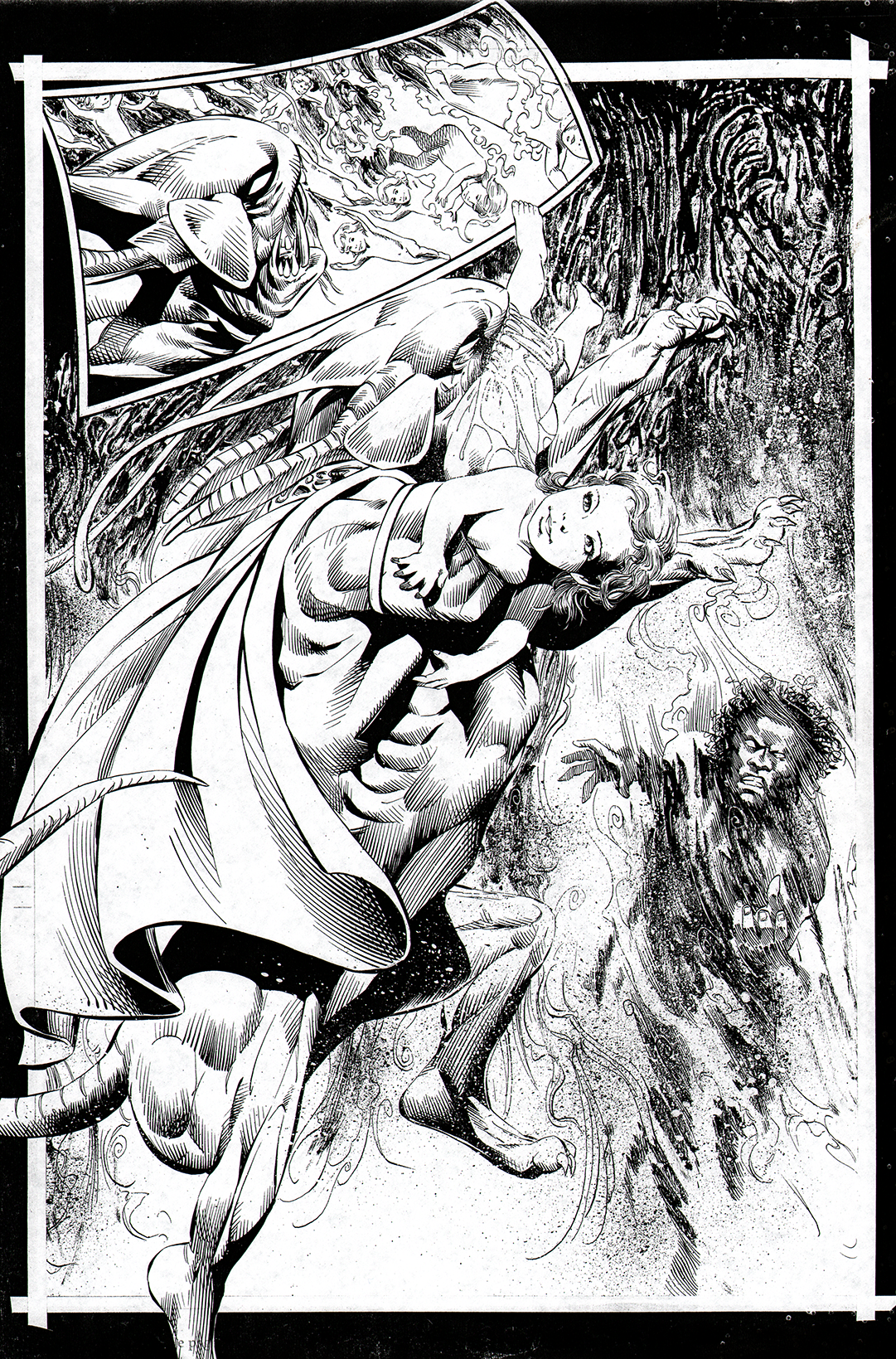 Miracleman Triumphant #1, Inks over Mike Deodato