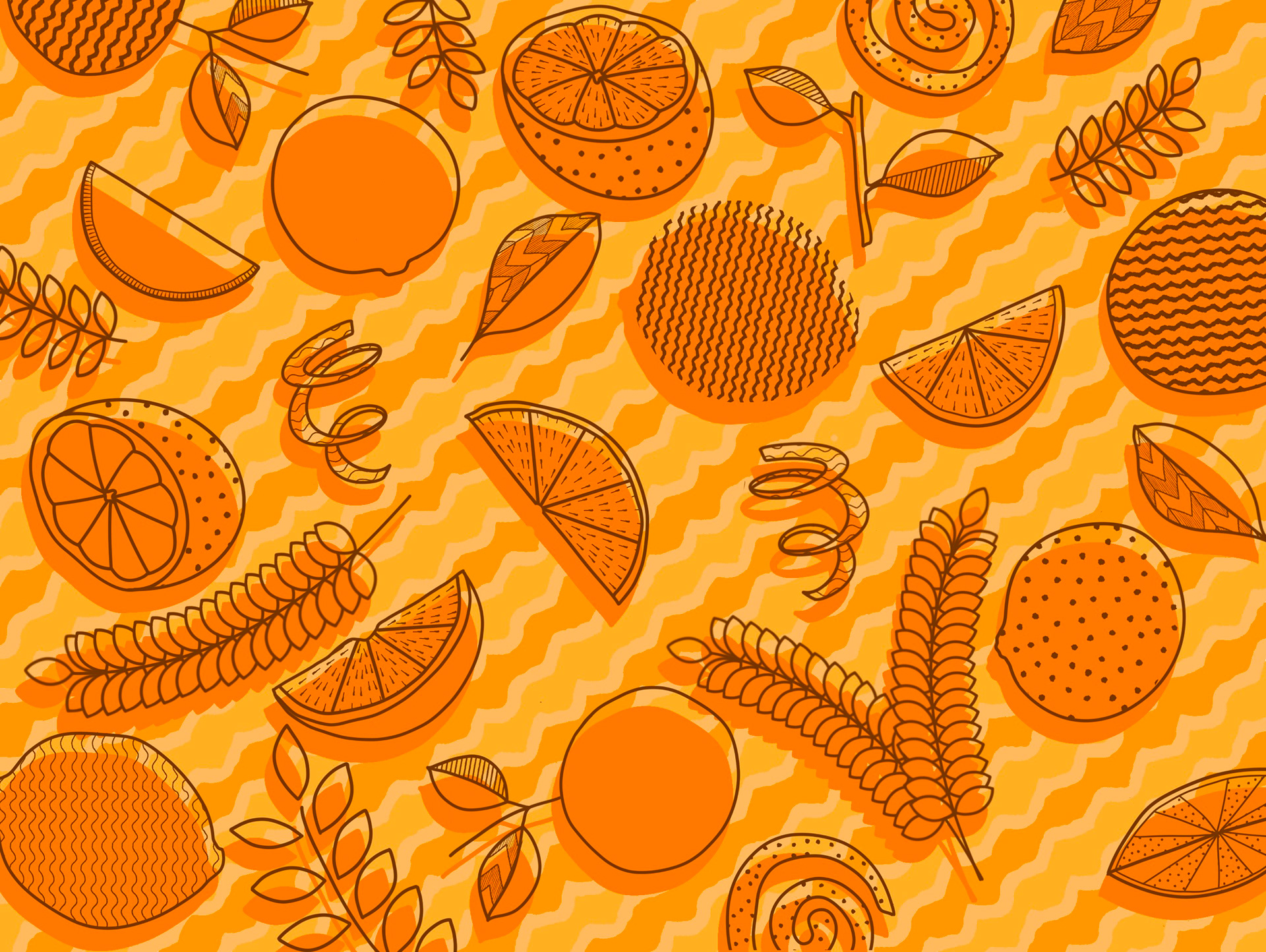 Orange Hazy IPA Pattern