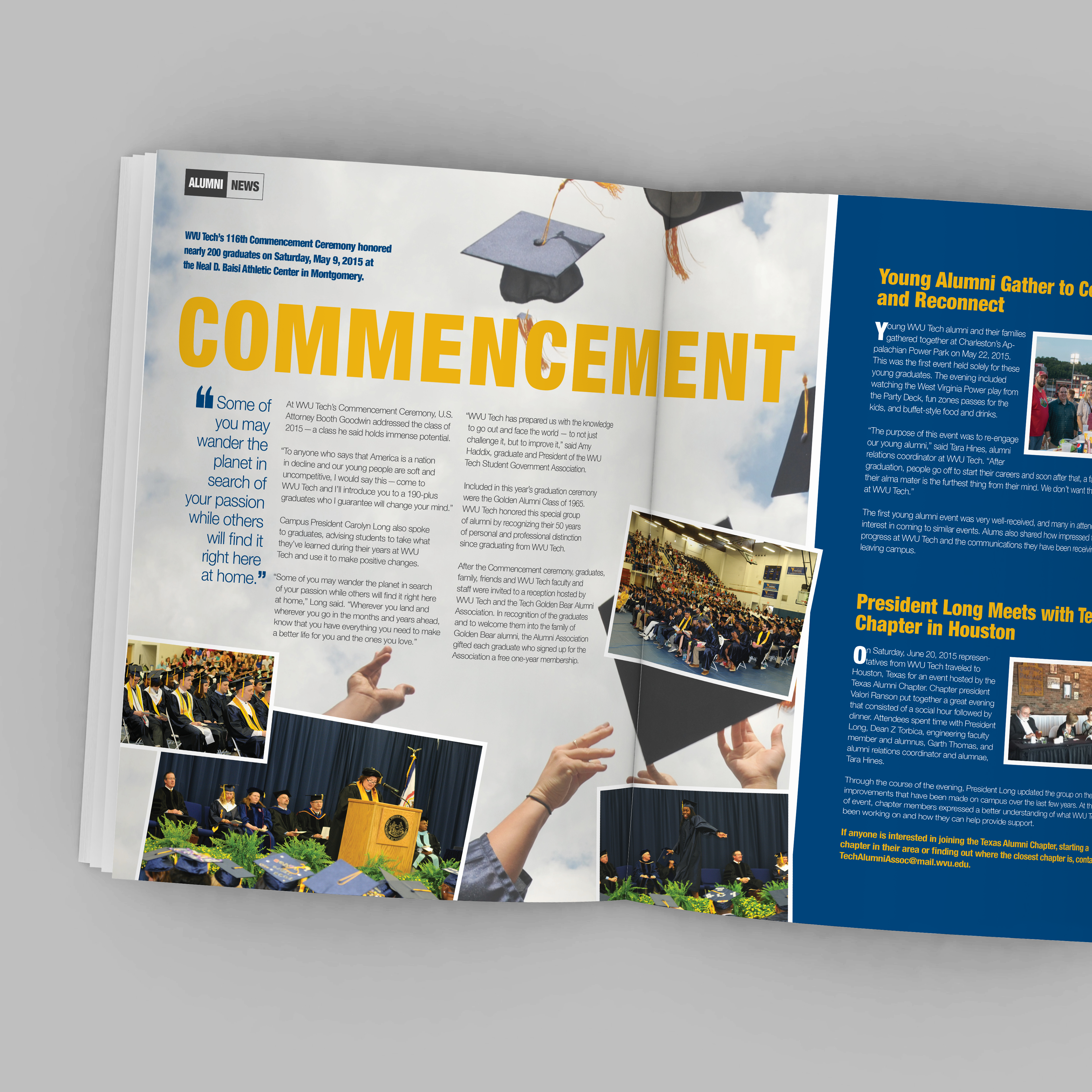 Institutional print design for university communications