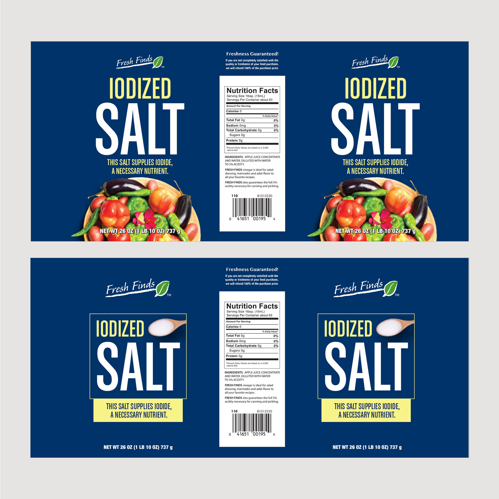 Label design concepts exploring multiple visual directions