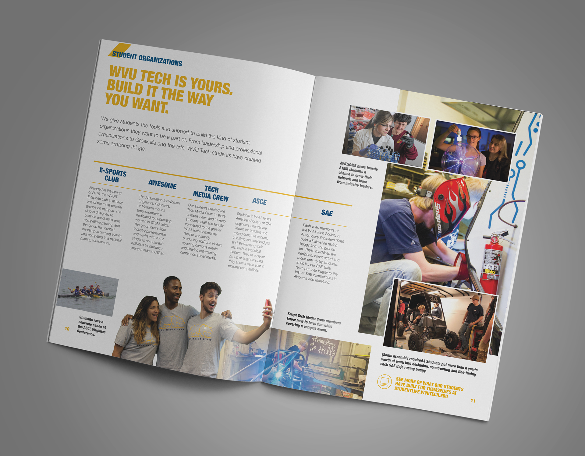Institutional print design for university communications