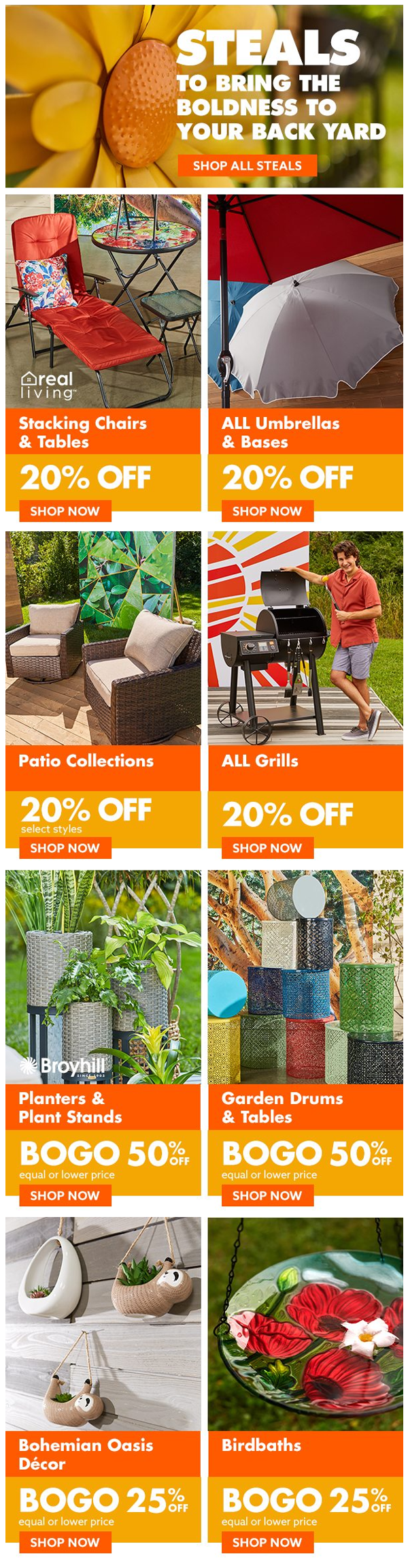 Modular promotional email components