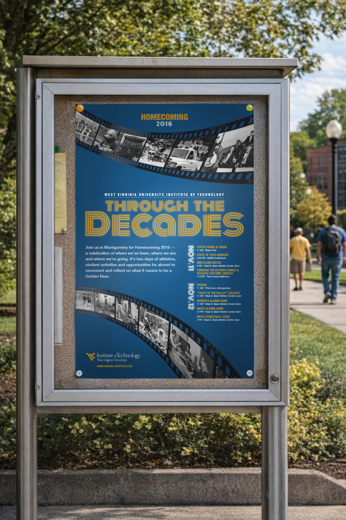 Environmental signage and outdoor advertising for campus communications