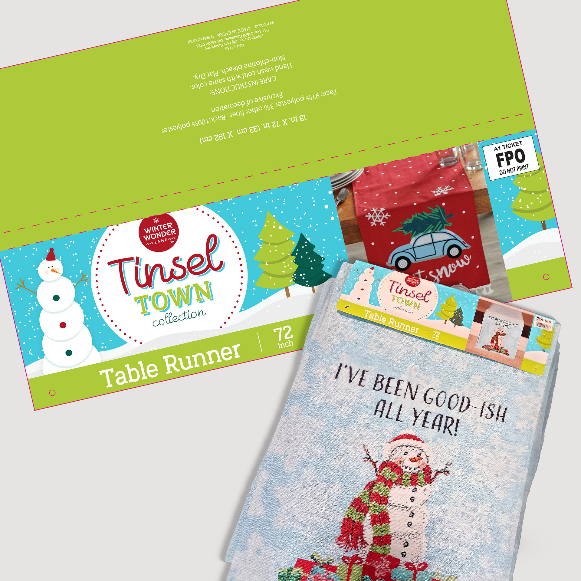 Packaging dieline and layout system