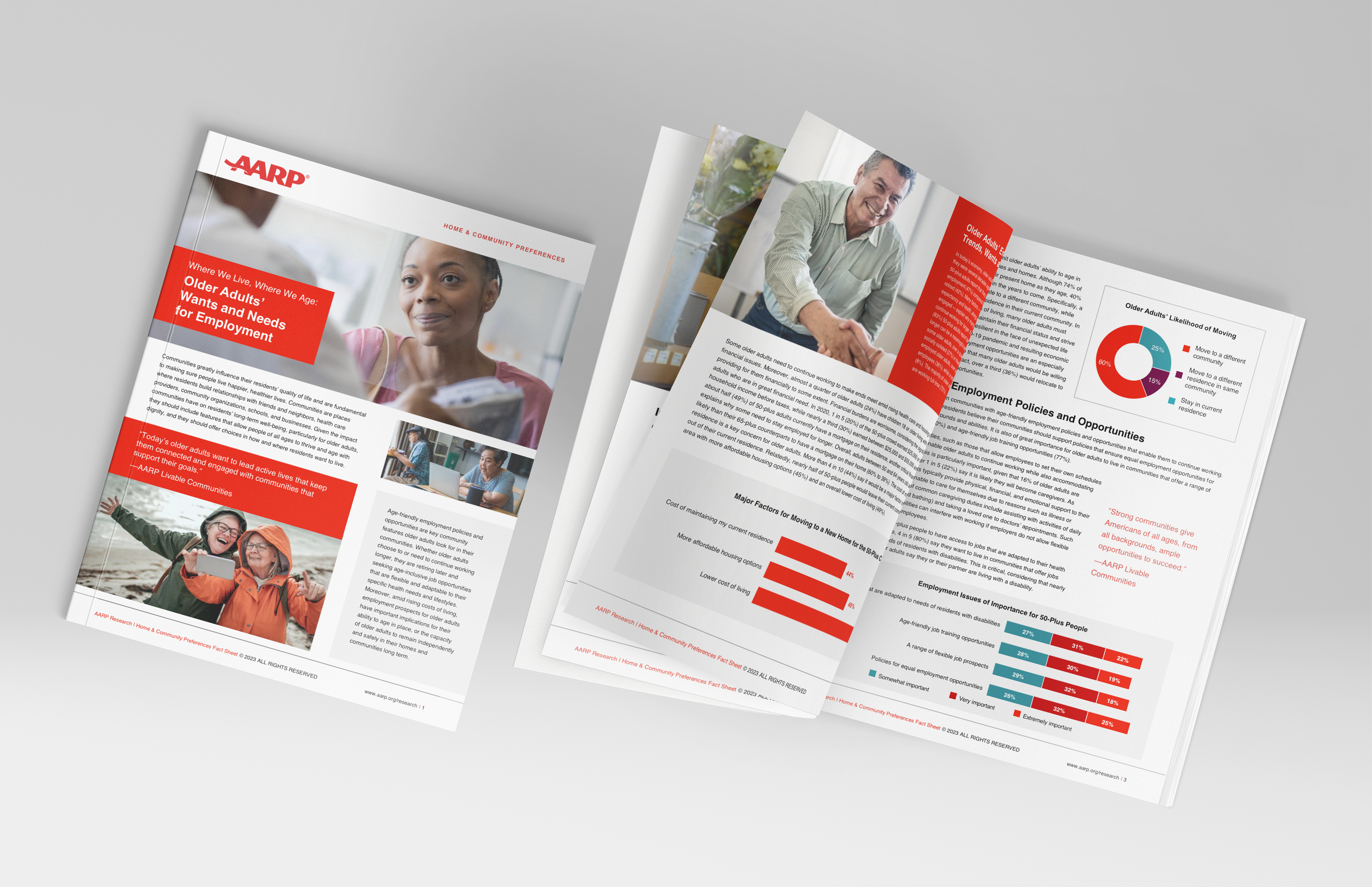 Editorial and informational print design for diverse clients