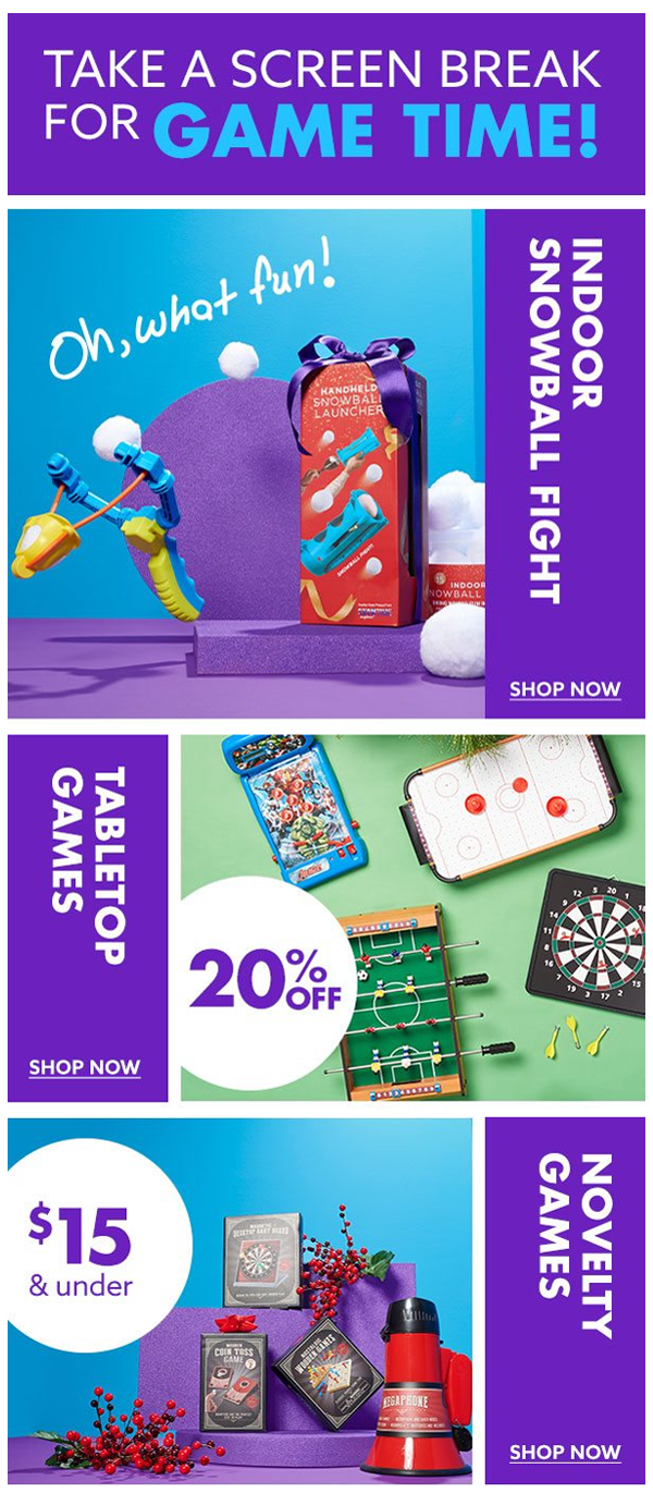 Modular promotional email components