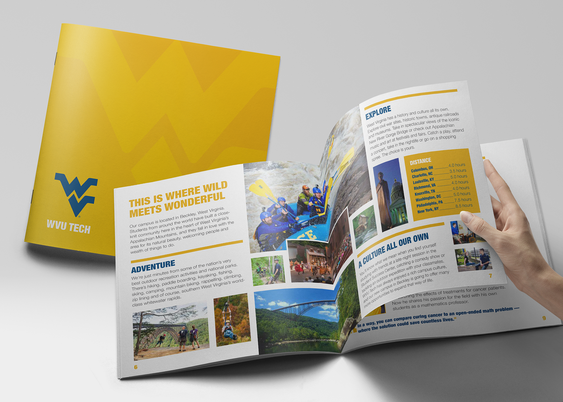 Institutional print design for university communications