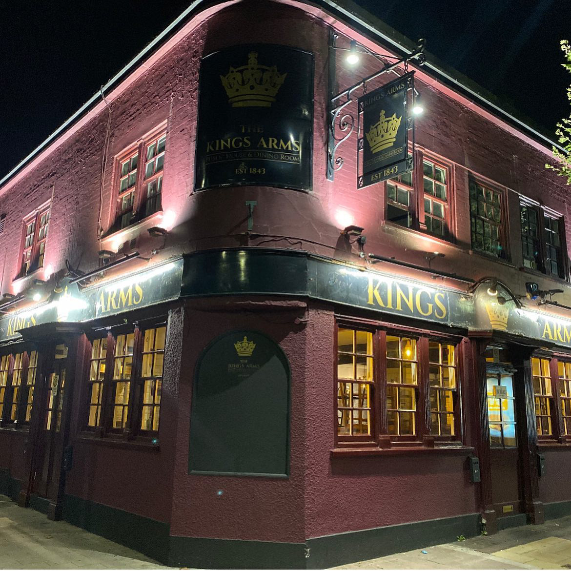 Exterior Lighting installation for a pub