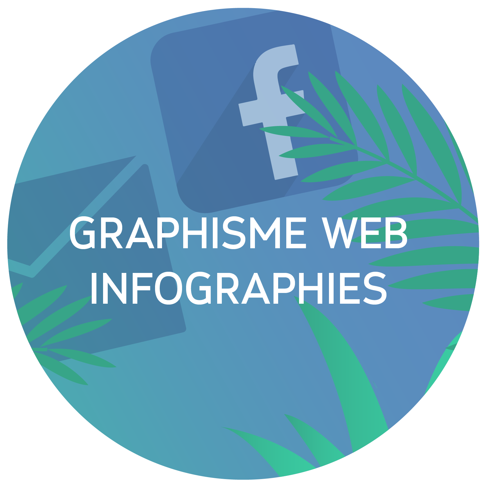 Infographies, bannières, habillage réseau sociaux, etc.