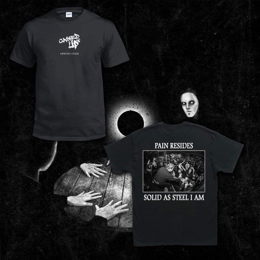 Gassed Up - 'Pain Resides Solid As Steel I Am T Shirt' Design