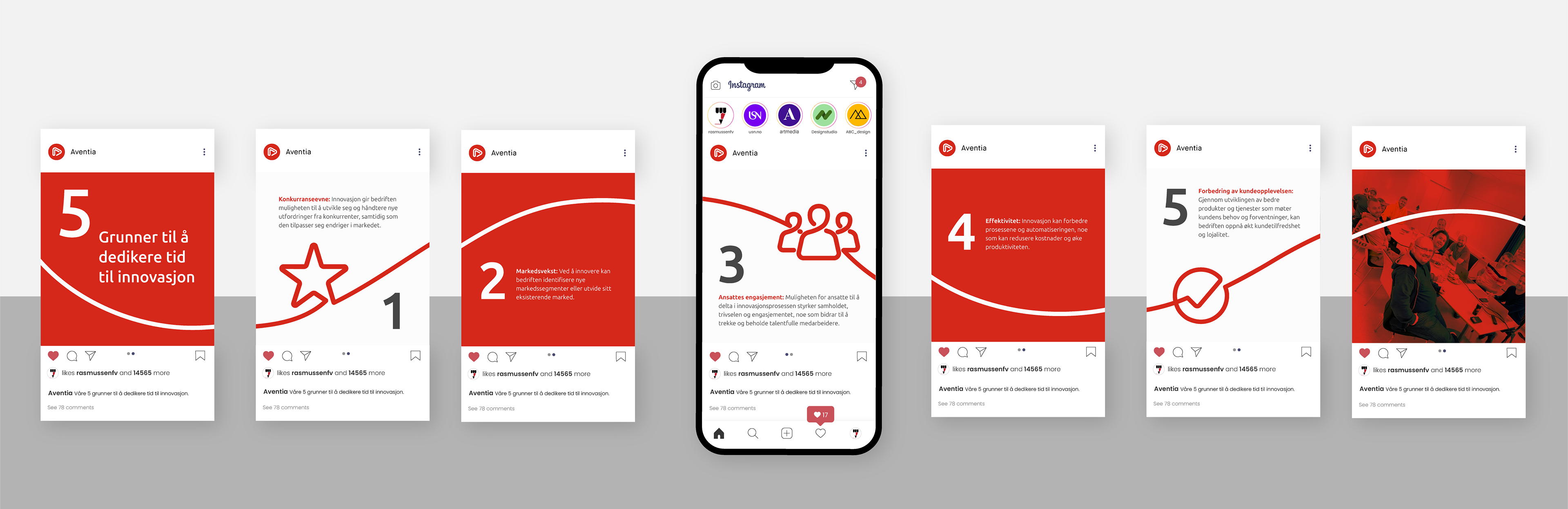 Innlegg på Instagram (karusell)